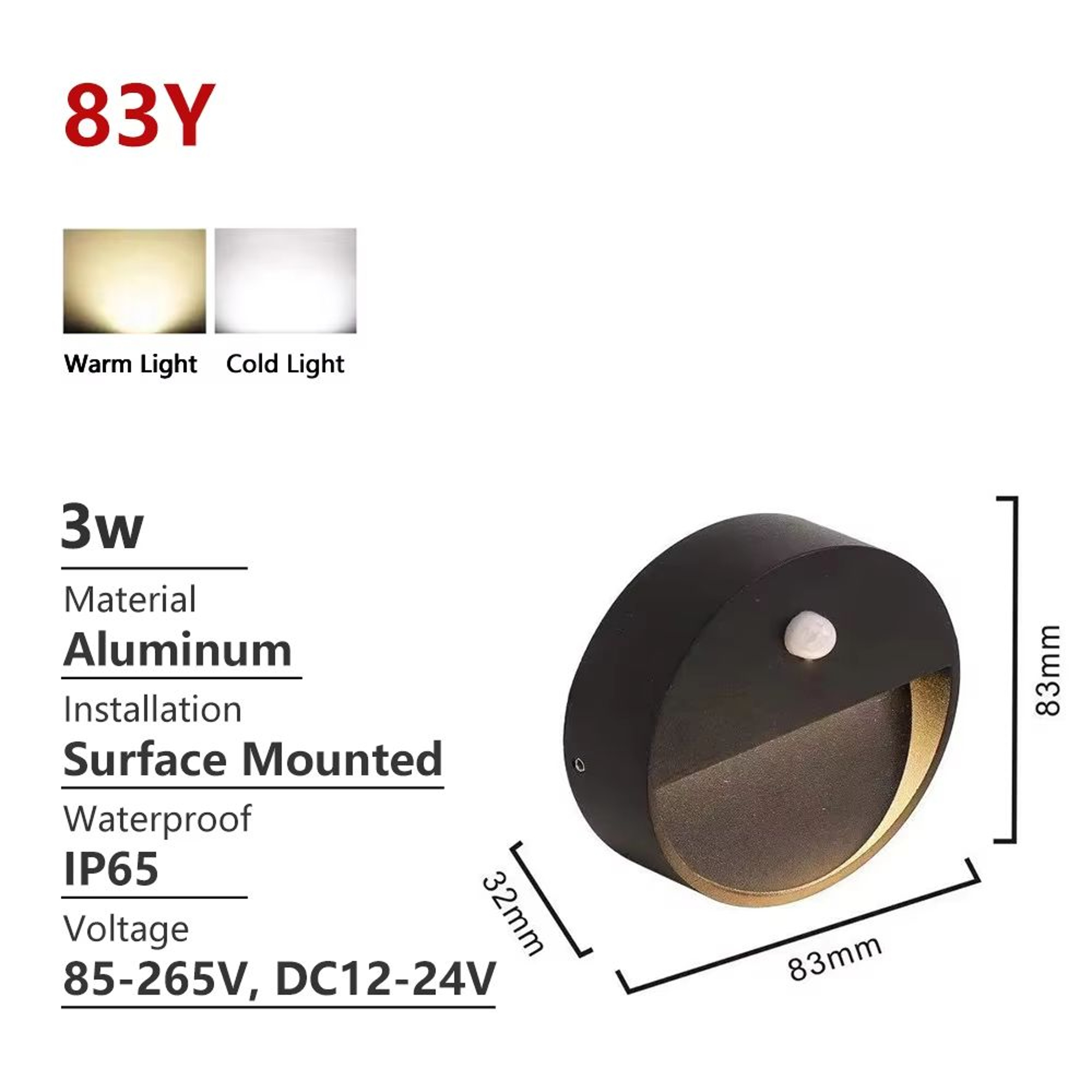 SANDIY Outdoor Motion Sensor Wall Light  Waterproof LED Stair  Garden Sconce 110220V 8