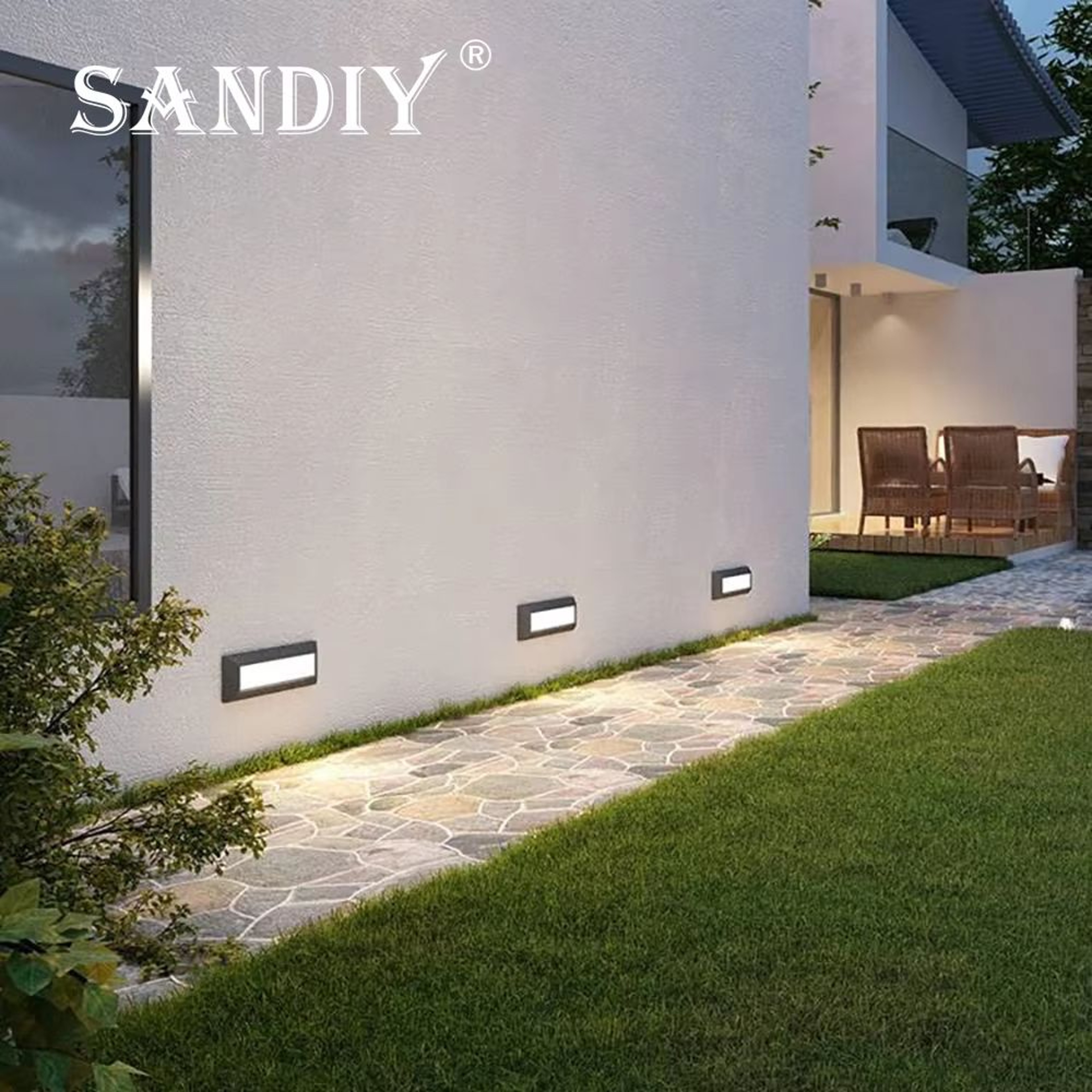 Waterproof Outdoor LED Stair Step Light 12V110V220V Wall Lamp For Garden  Terrace 3