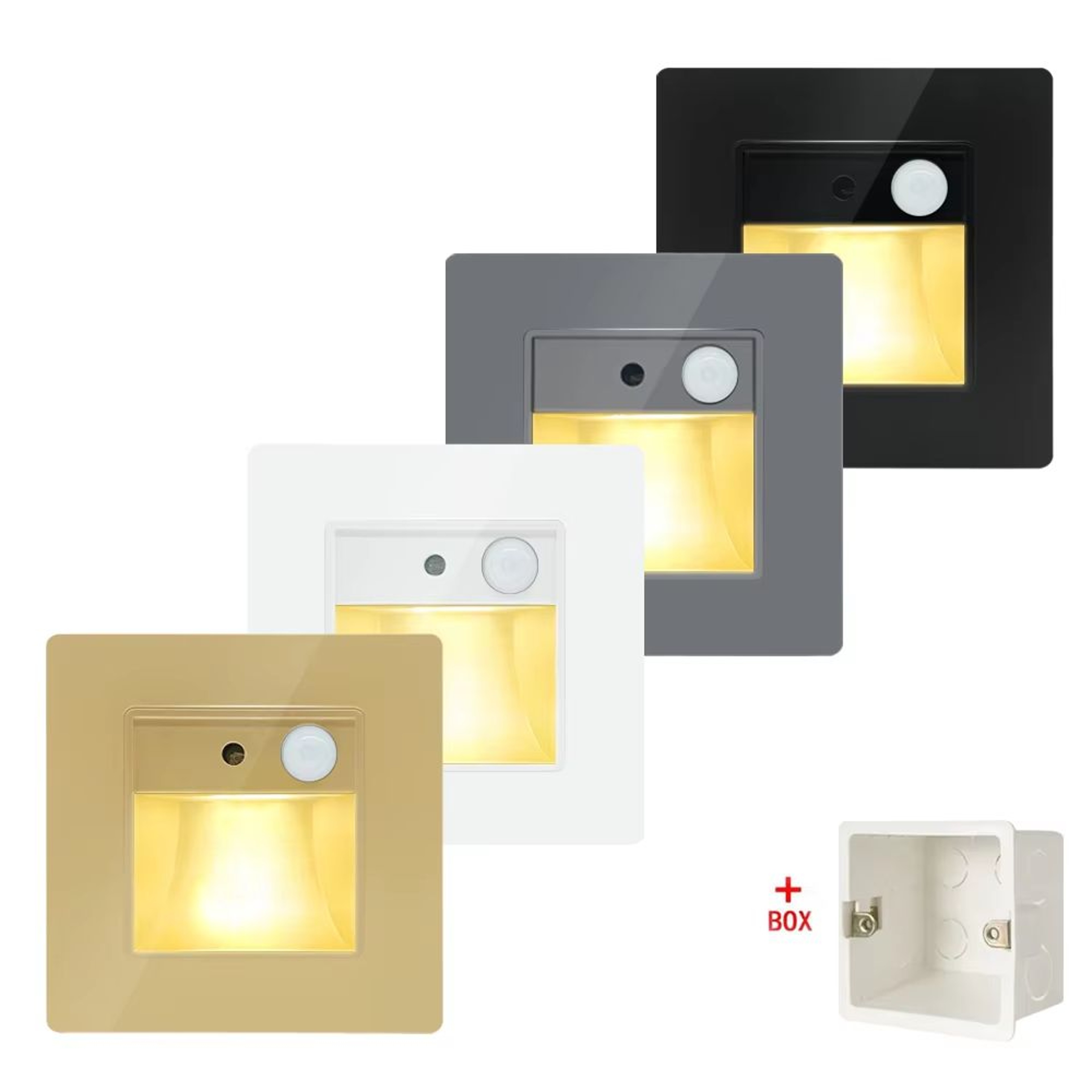 Smart PIR Motion Sensor LED Recessed Night Light For Stairs  Hallways 0