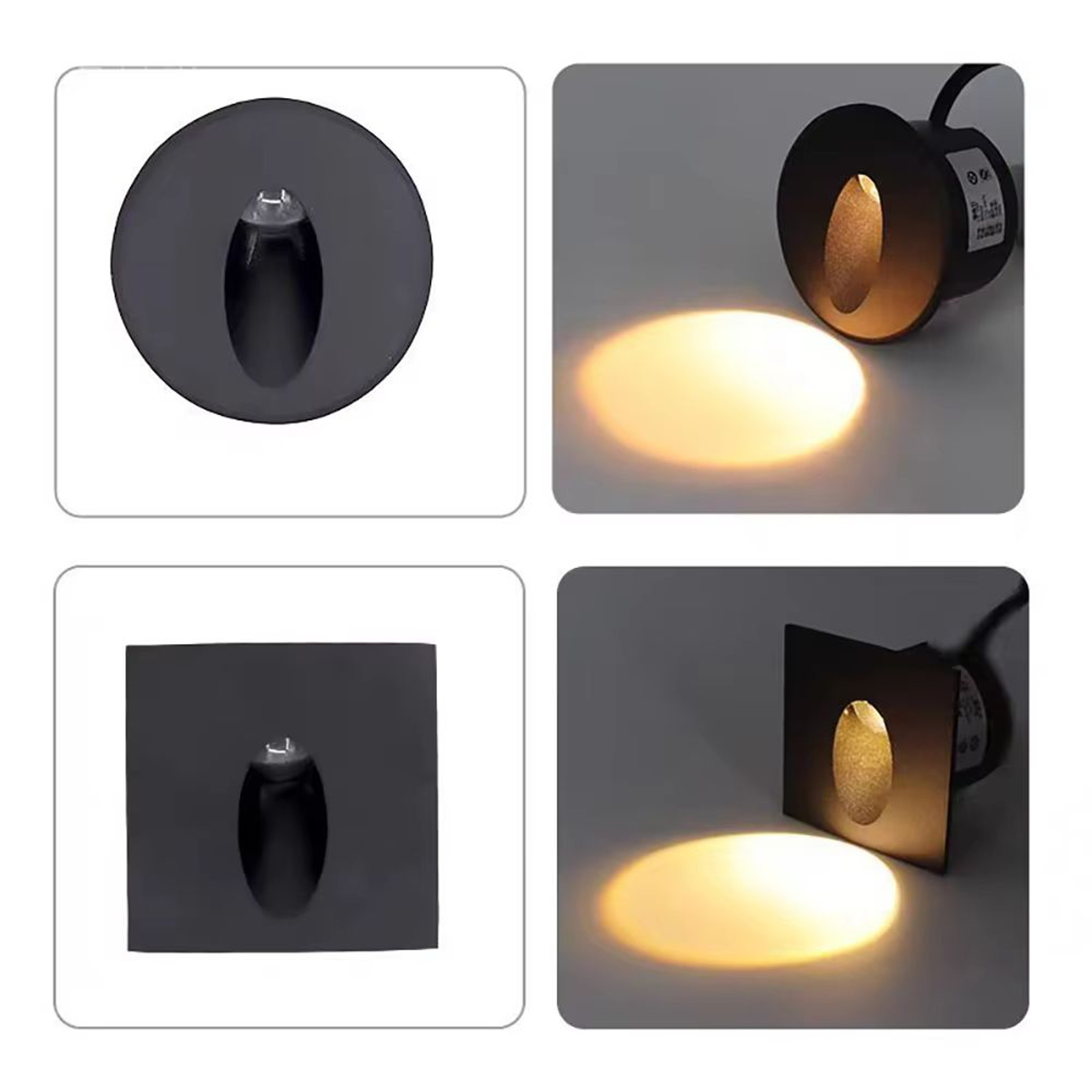 Outdoor Waterproof Recessed LED Stair  Wall Light 12V110V220V Round Exterior Nightlight 2