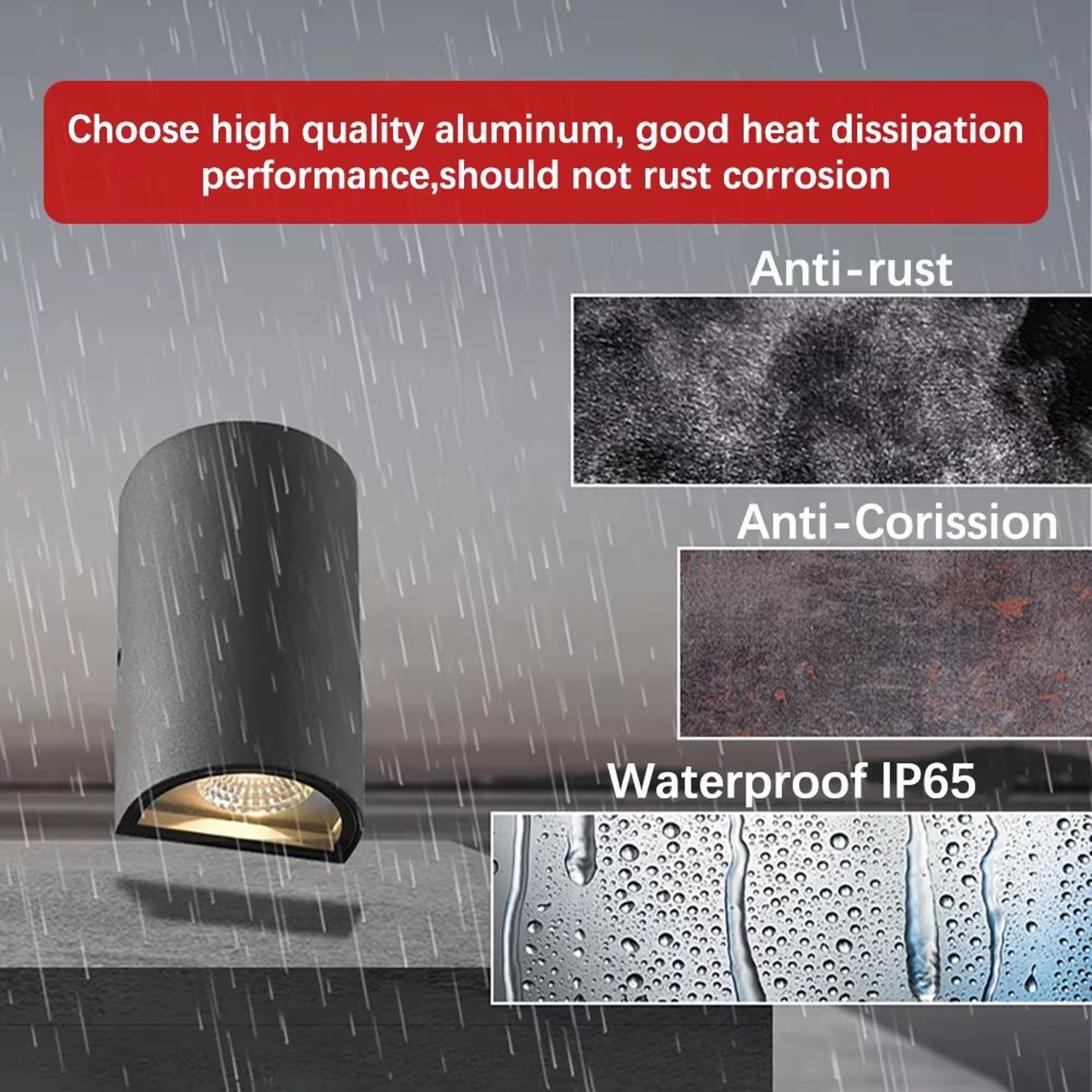 Waterproof Outdoor LED Wall Sconce 6W10W Up  Down Porch Light 1