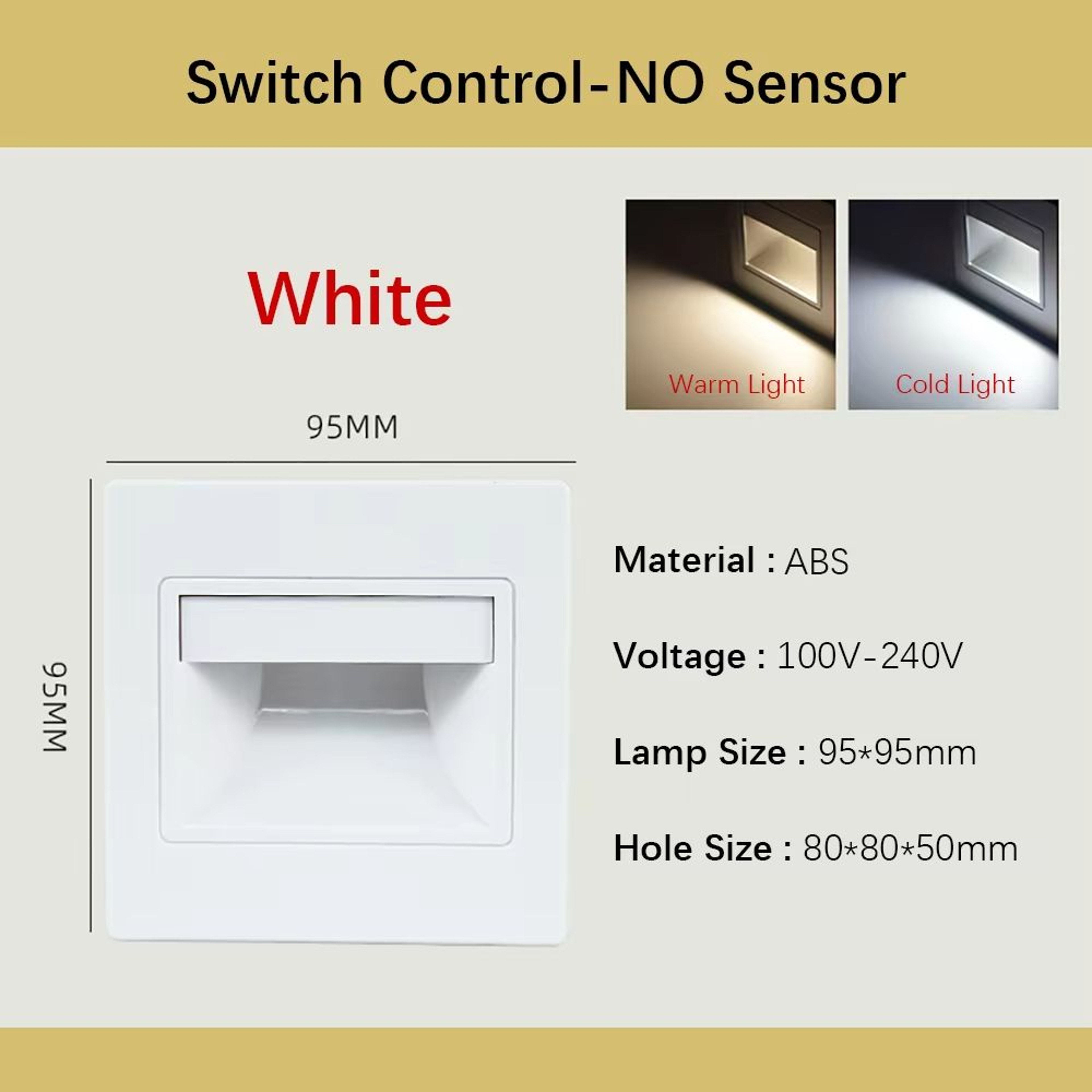Smart Motion Sensor Recessed Stair  Wall Light With Voice Activation 7