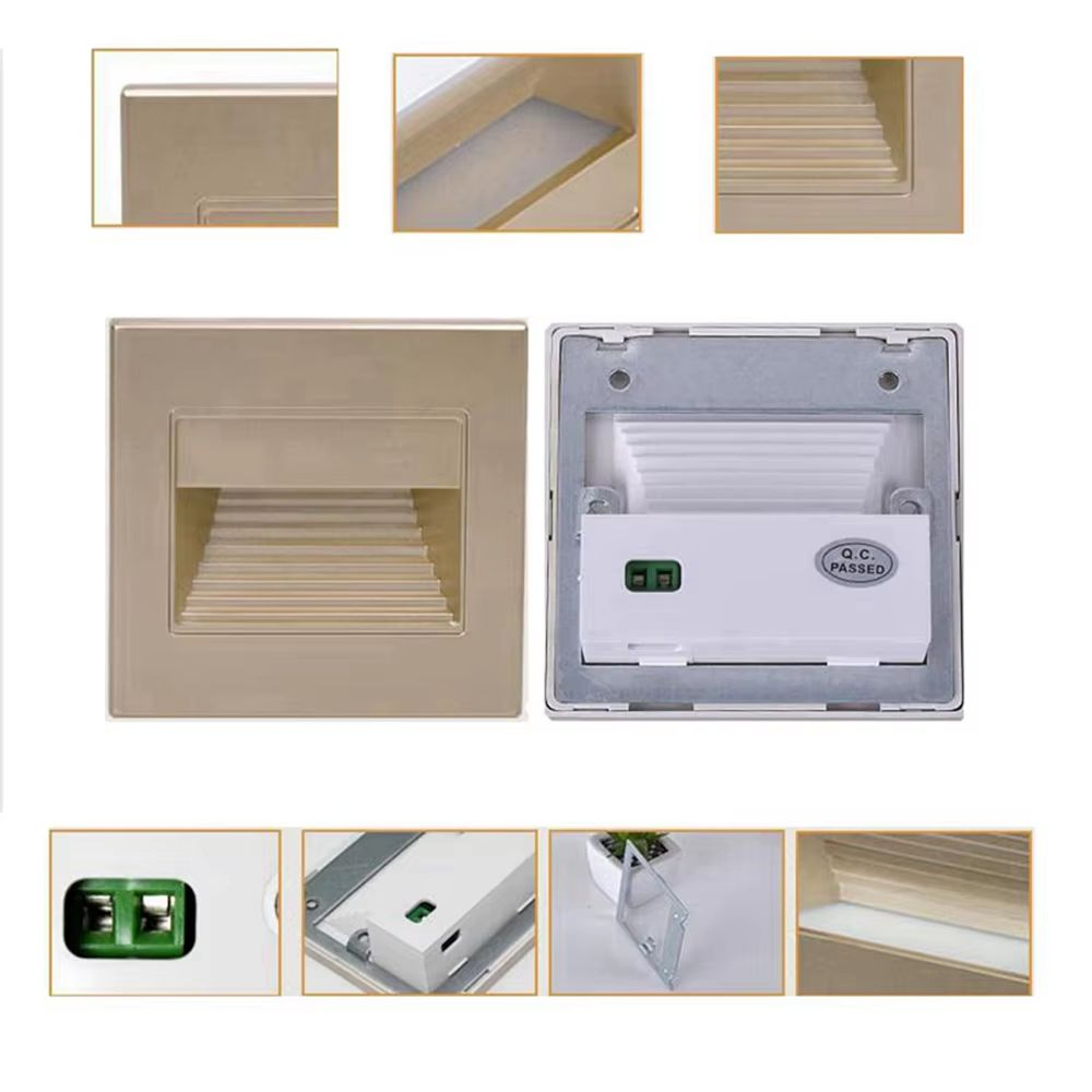 Recessed LED Stair  Wall Night Light For Indoor Steps  Decor 110V220V 2