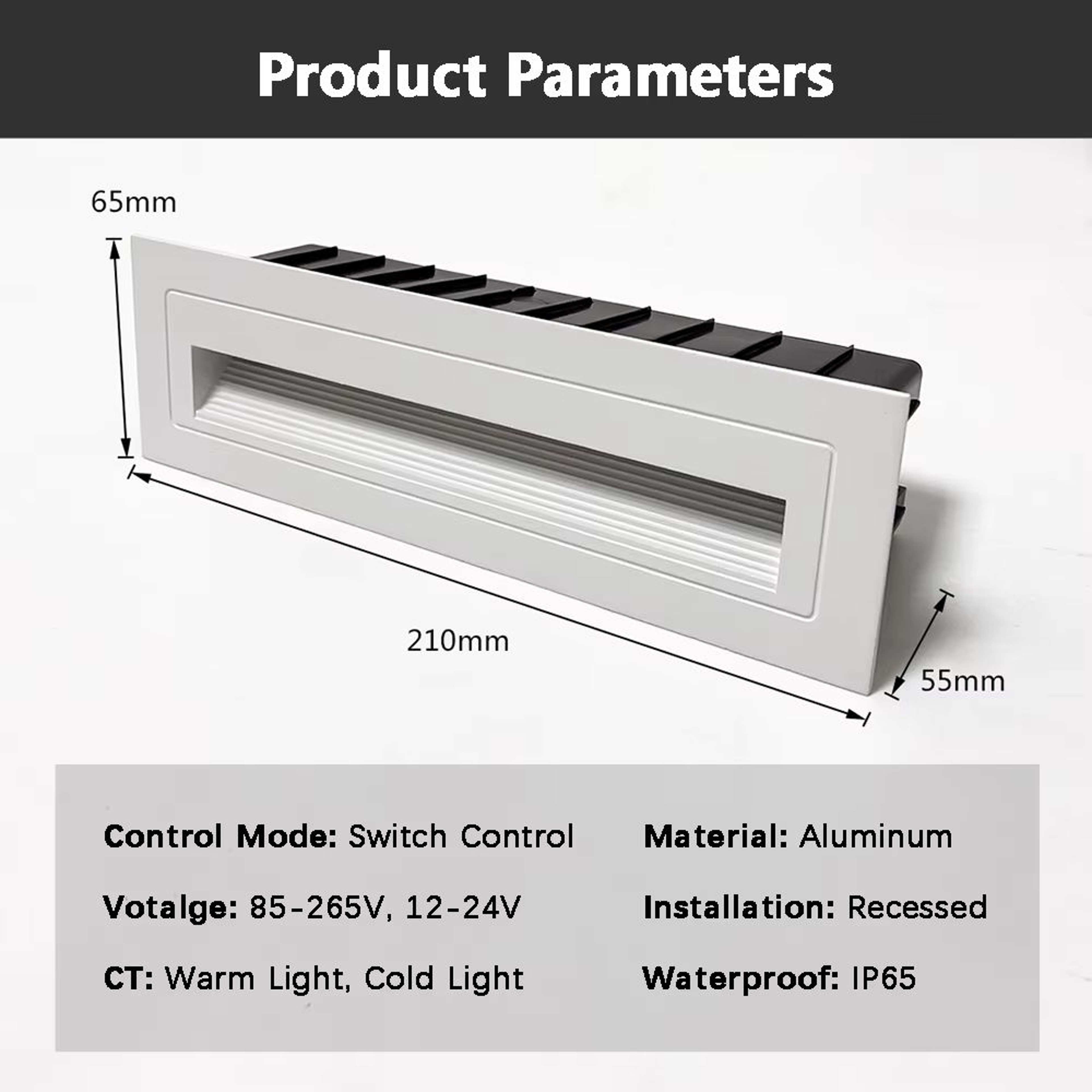 Waterproof Outdoor LED Recessed Stair  Step Wall Light 12V110V220V 7