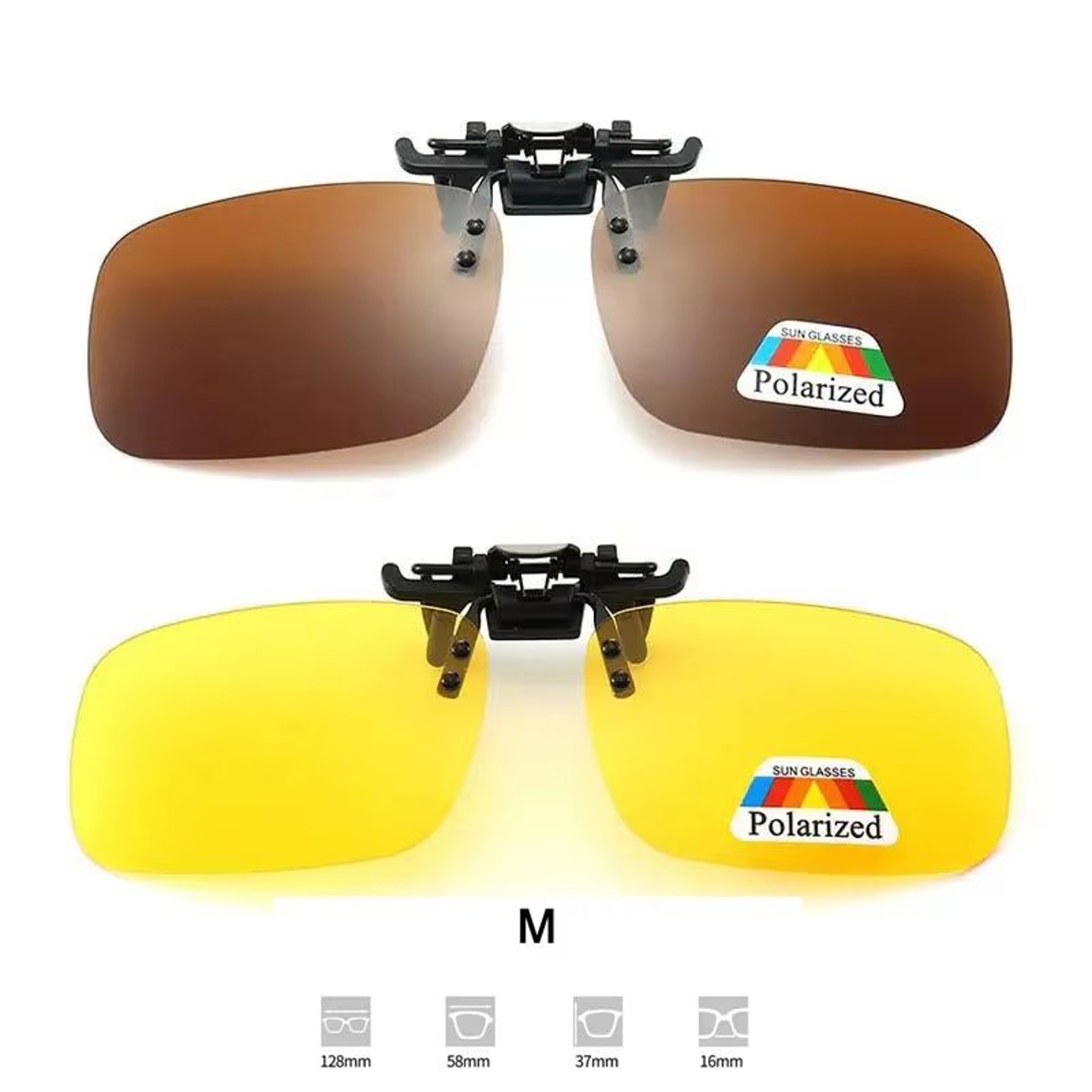 ClipOn FlipUp Polarized Driving And Outdoor Sunglasses 23