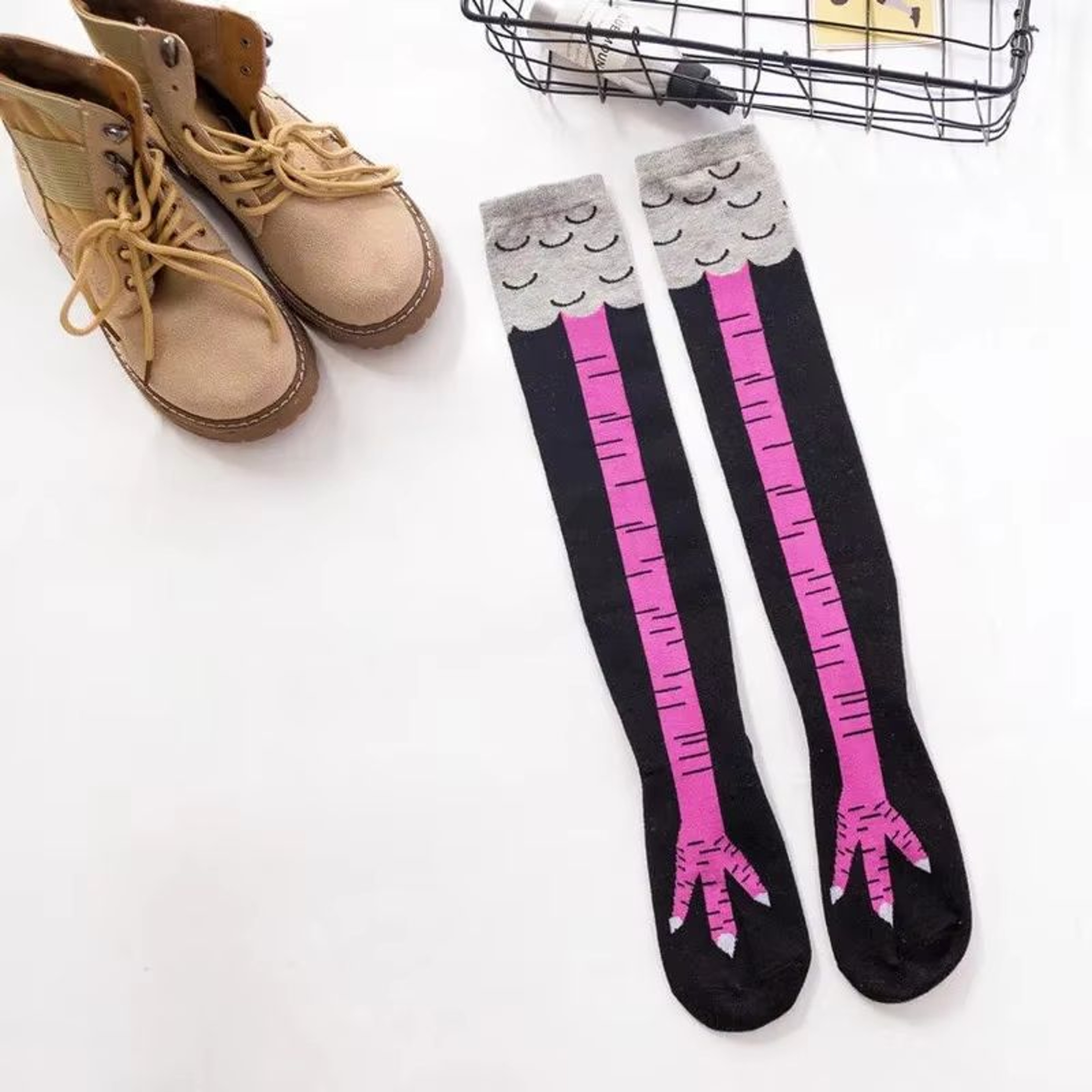 Funny Chicken Paw OverKnee Socks For Girls 123 Pieces 4