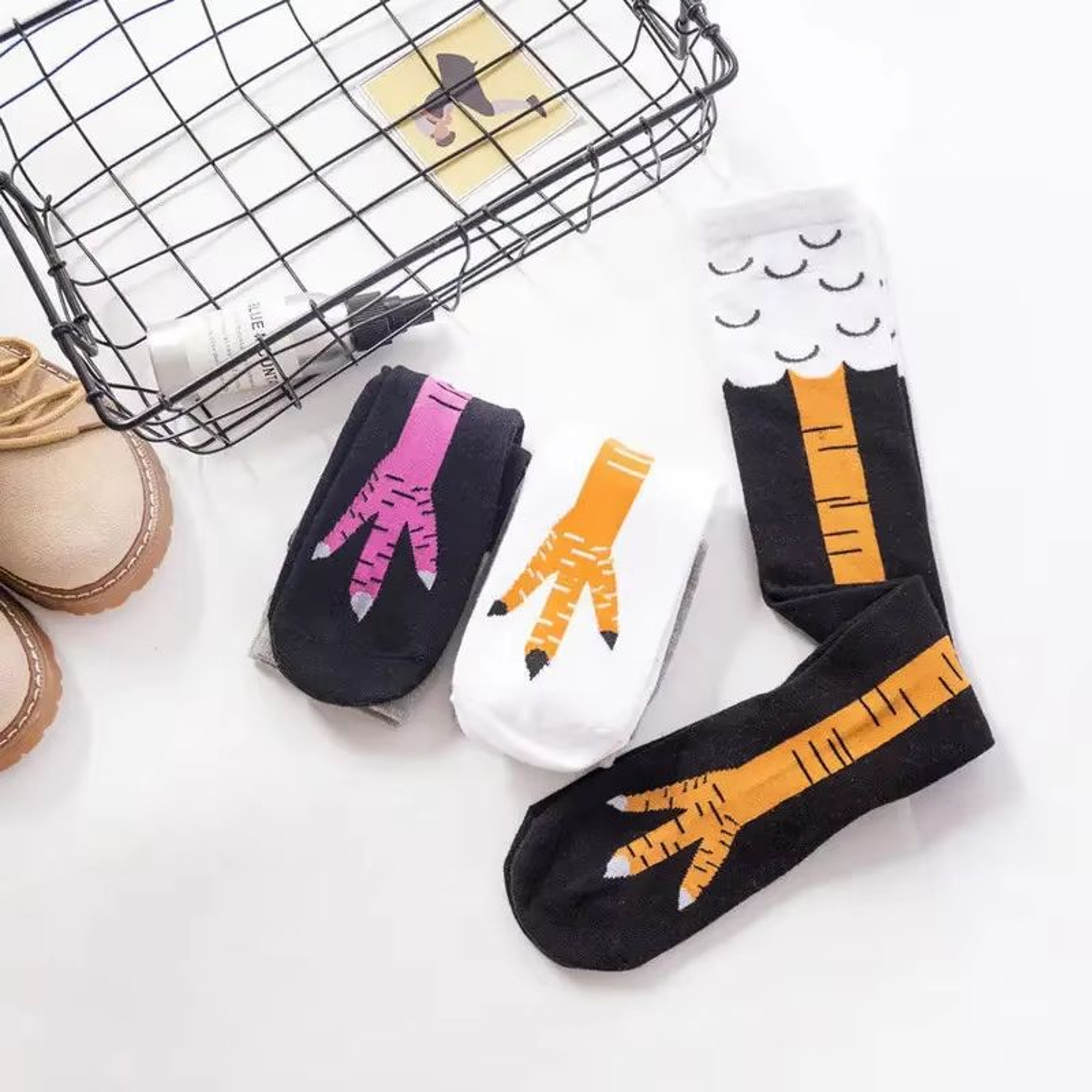 Funny Chicken Paw OverKnee Socks For Girls 123 Pieces 5
