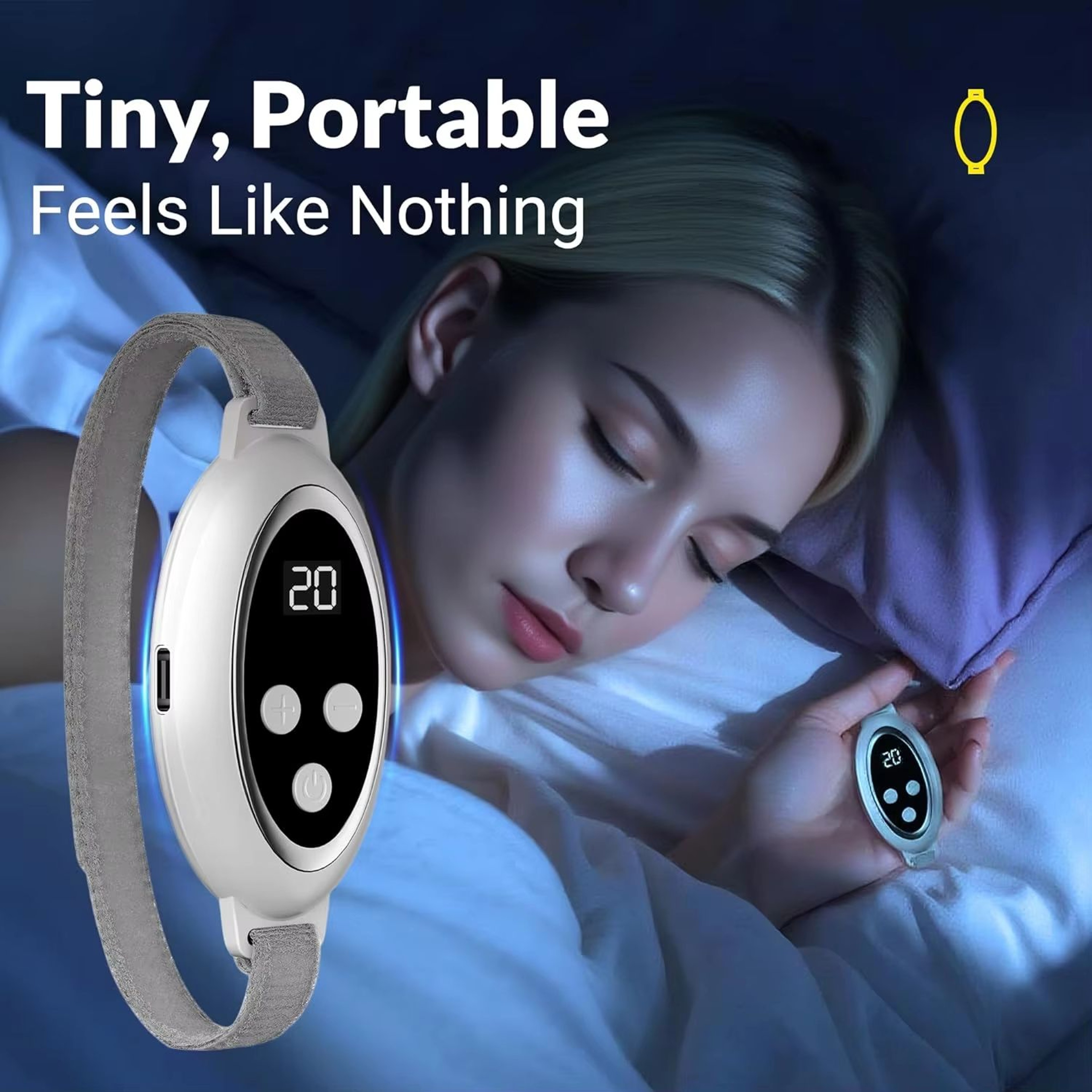 Rechargeable Palm Pulse Sleep Aid Massager For Better Rest 0