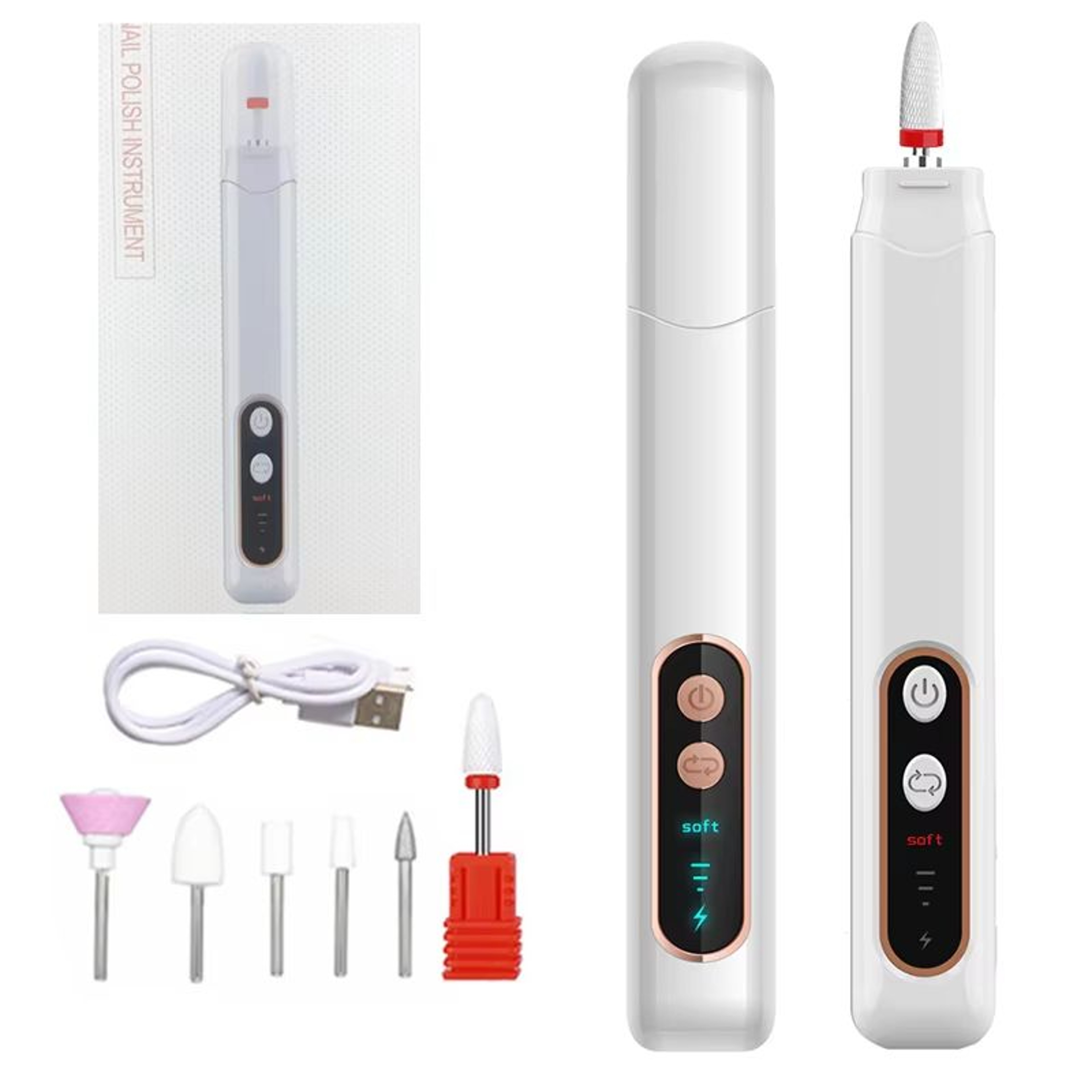 Cordless Electric Nail File  Professional Manicure Pedicure Kit For Hand And Foot Care 0