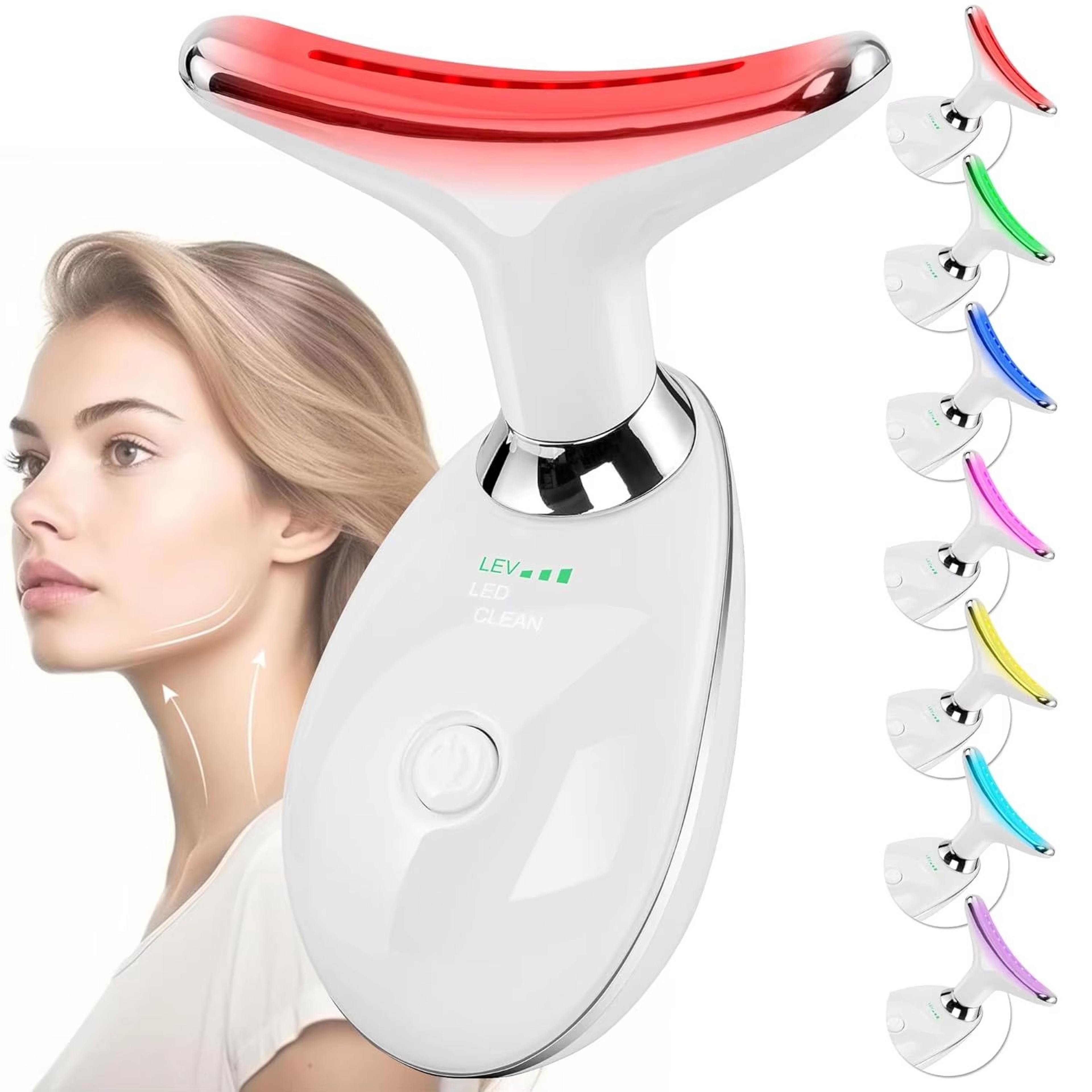 7Color LED Facial Massager  Red Light Therapy Wand For Face And Neck Sculpting 0