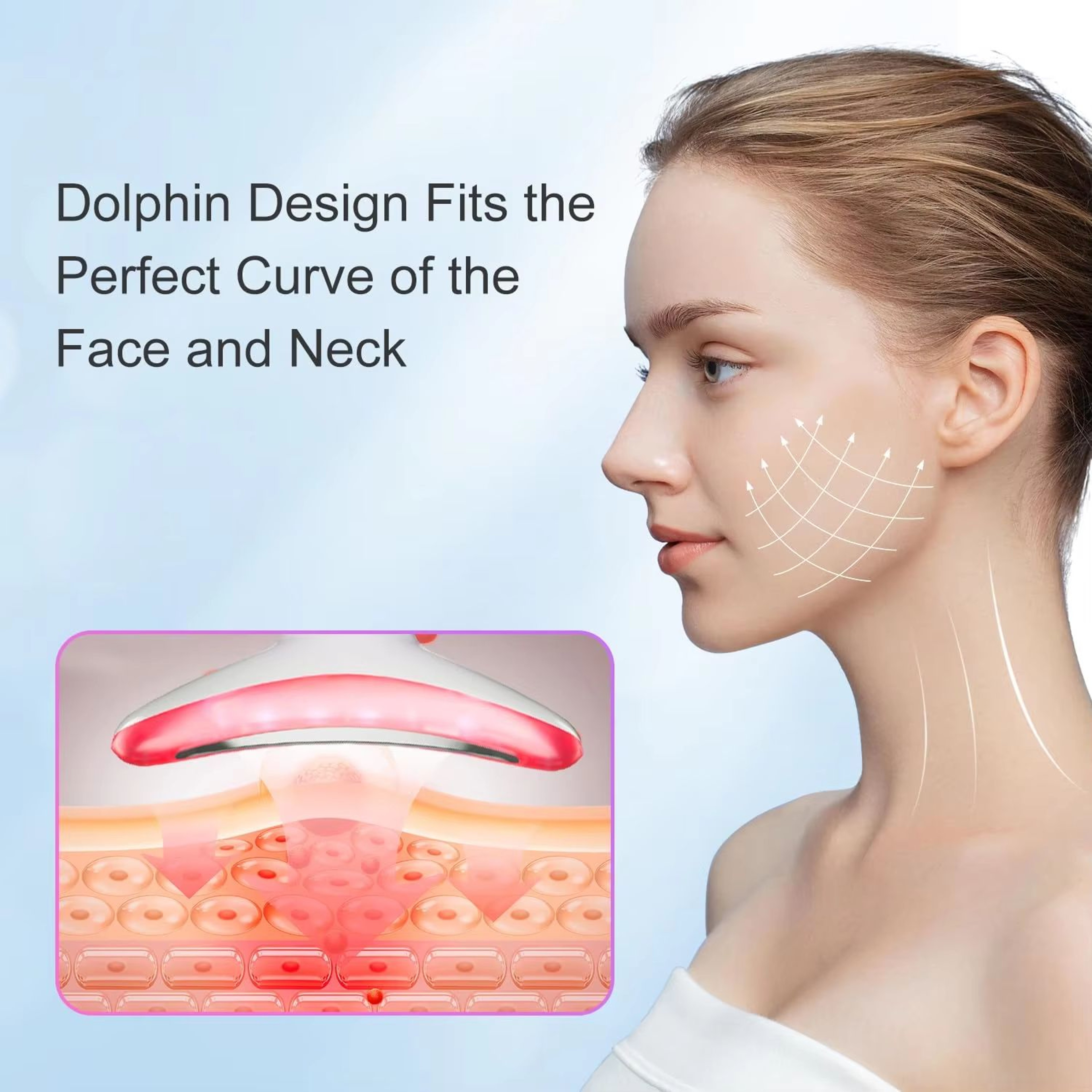 3in1 EMS Neck  Facial Beauty Device With LED Thermal Lift And Vibration For Double Chin Reduction 4