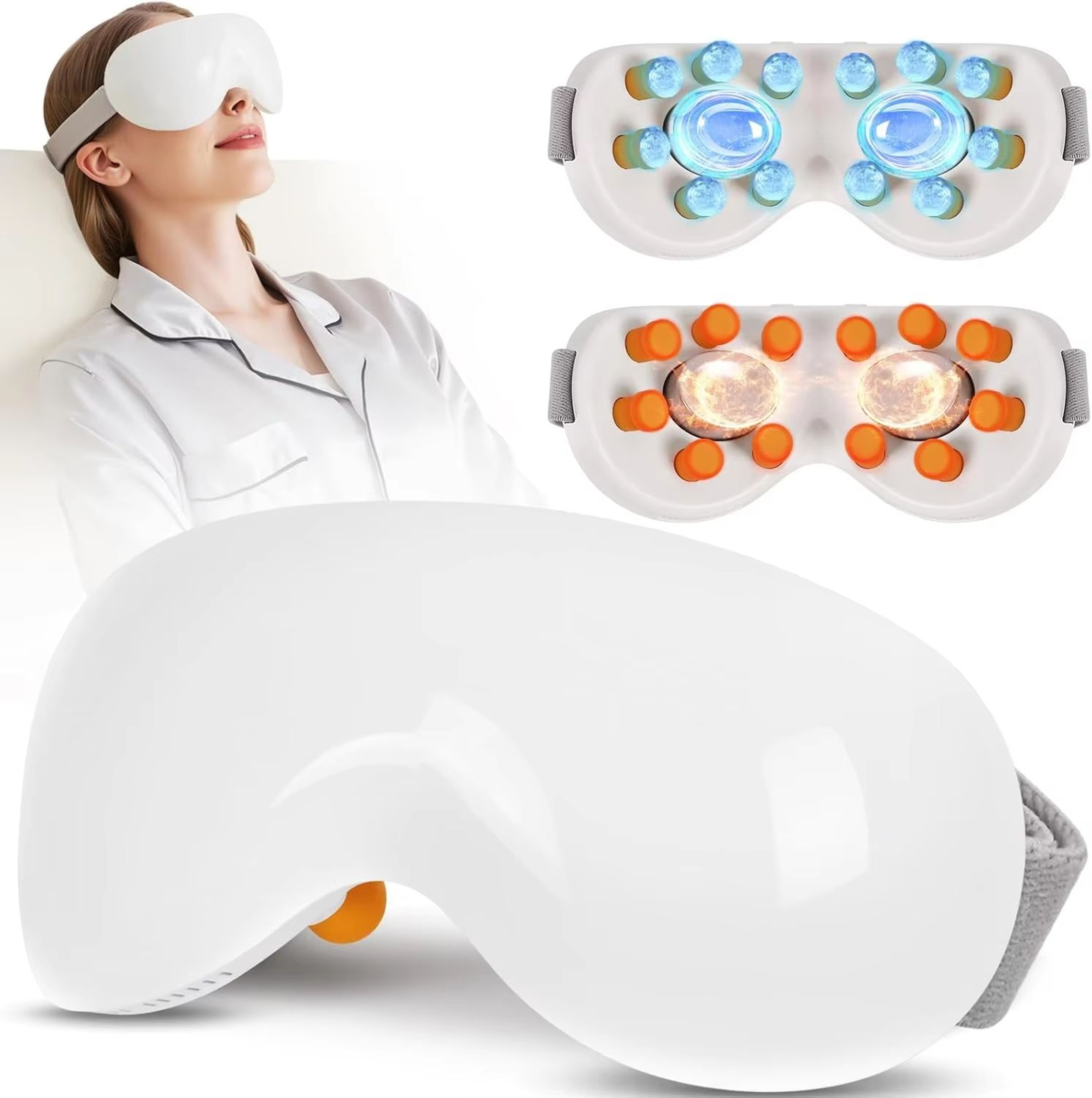 Rechargeable Eye Massager With Heat  Cooling And Bluetooth For Puffiness Sleep Support  Relaxation 0
