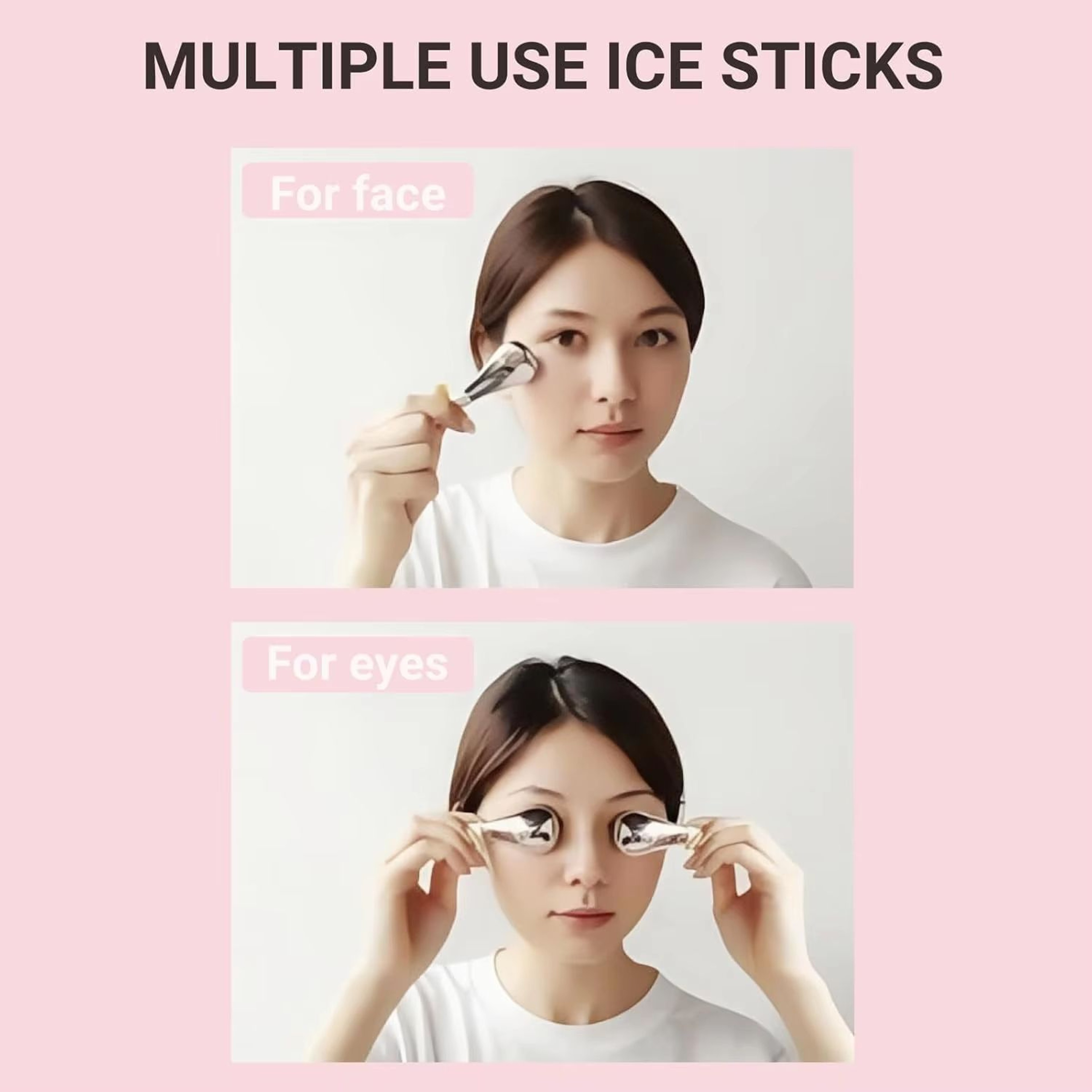 Stainless Steel Ice Globes For Face  Eyes  Cryo Cooling Beauty Rollers For Puffiness Wrinkles  Skin 5