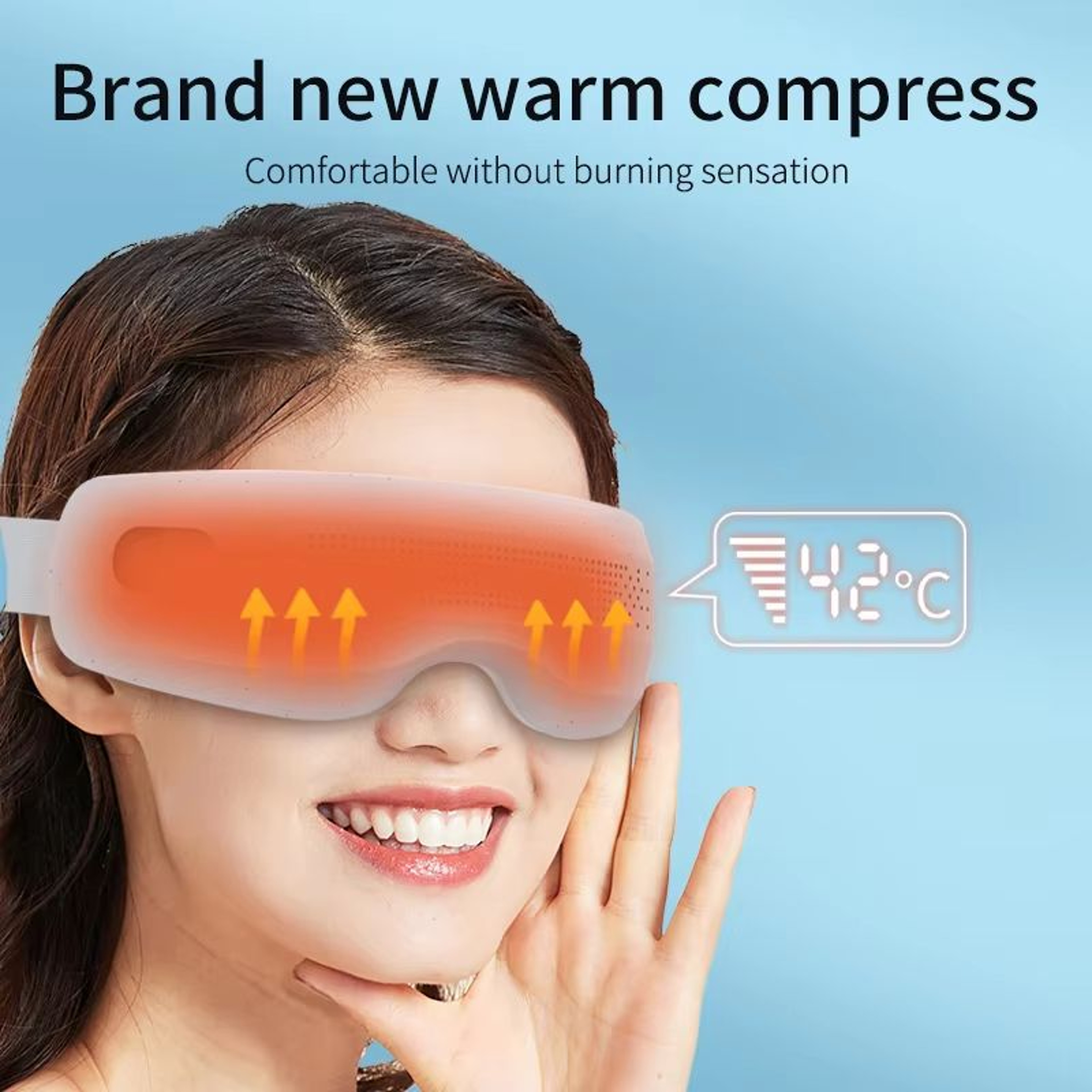 Rechargeable Eye Acupressure Massager With Vibration Bluetooth And 3 Modes For Refreshing Eye Care 4