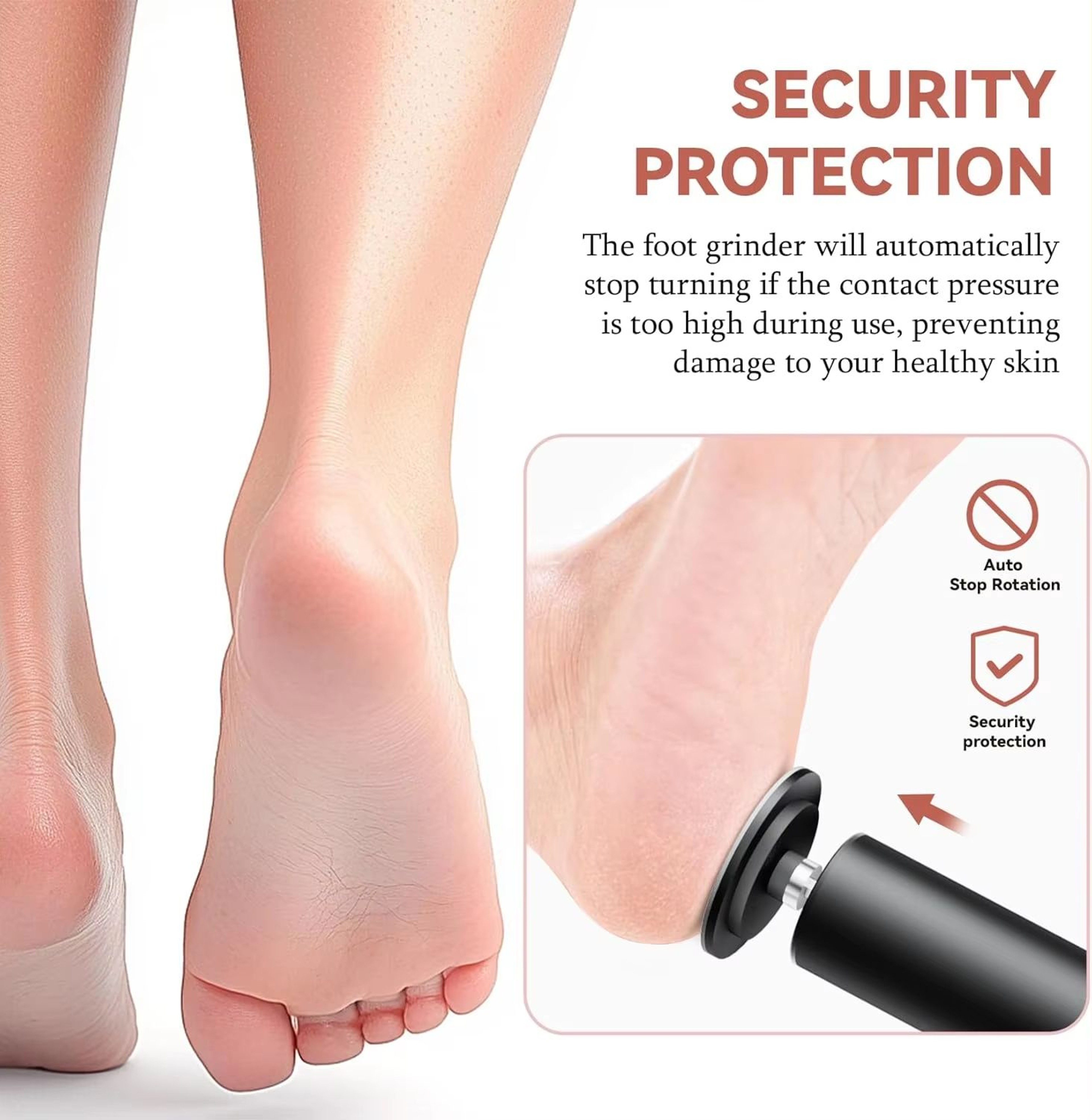 2in1 Electric Foot Callus Remover  Nail Grinder With 6 Speeds And Sandpaper Foot Sander Tool 4