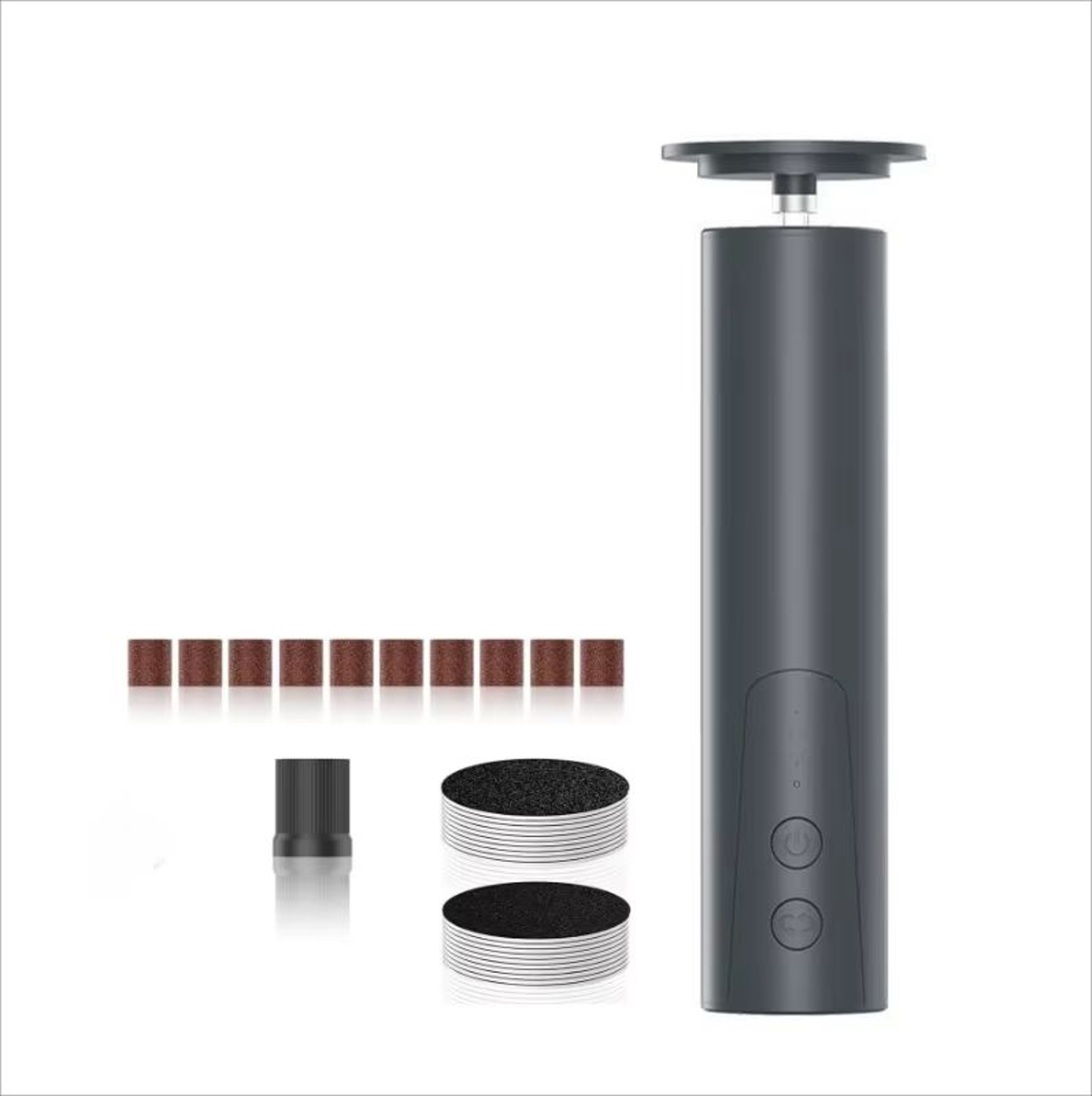 2in1 Electric Foot Callus Remover  Nail Grinder With 6 Speeds And Sandpaper Foot Sander Tool 6