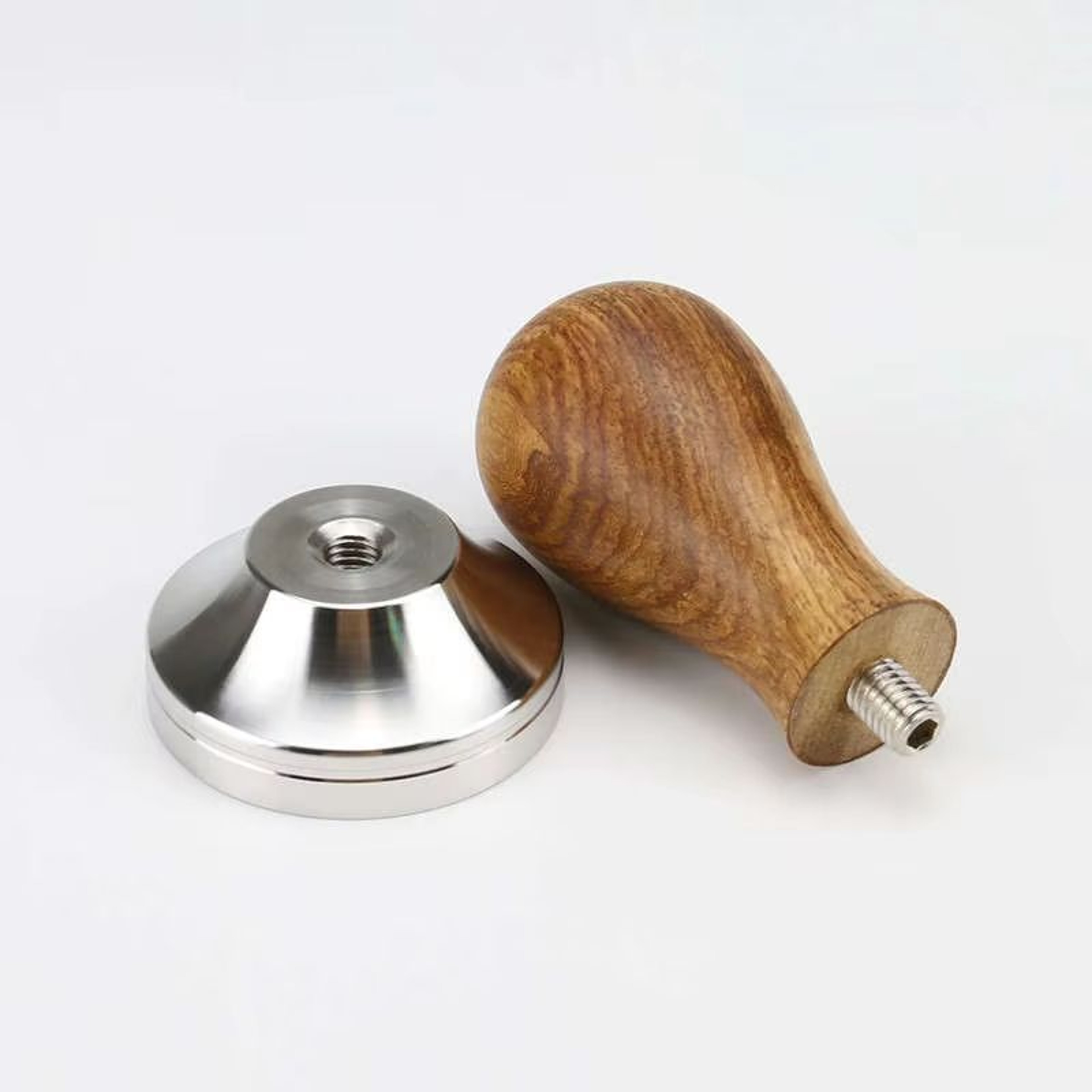 Premium Adjustable Coffee Tamper With Wooden Handle  Stainless Steel Base 201in209in224in230in 10