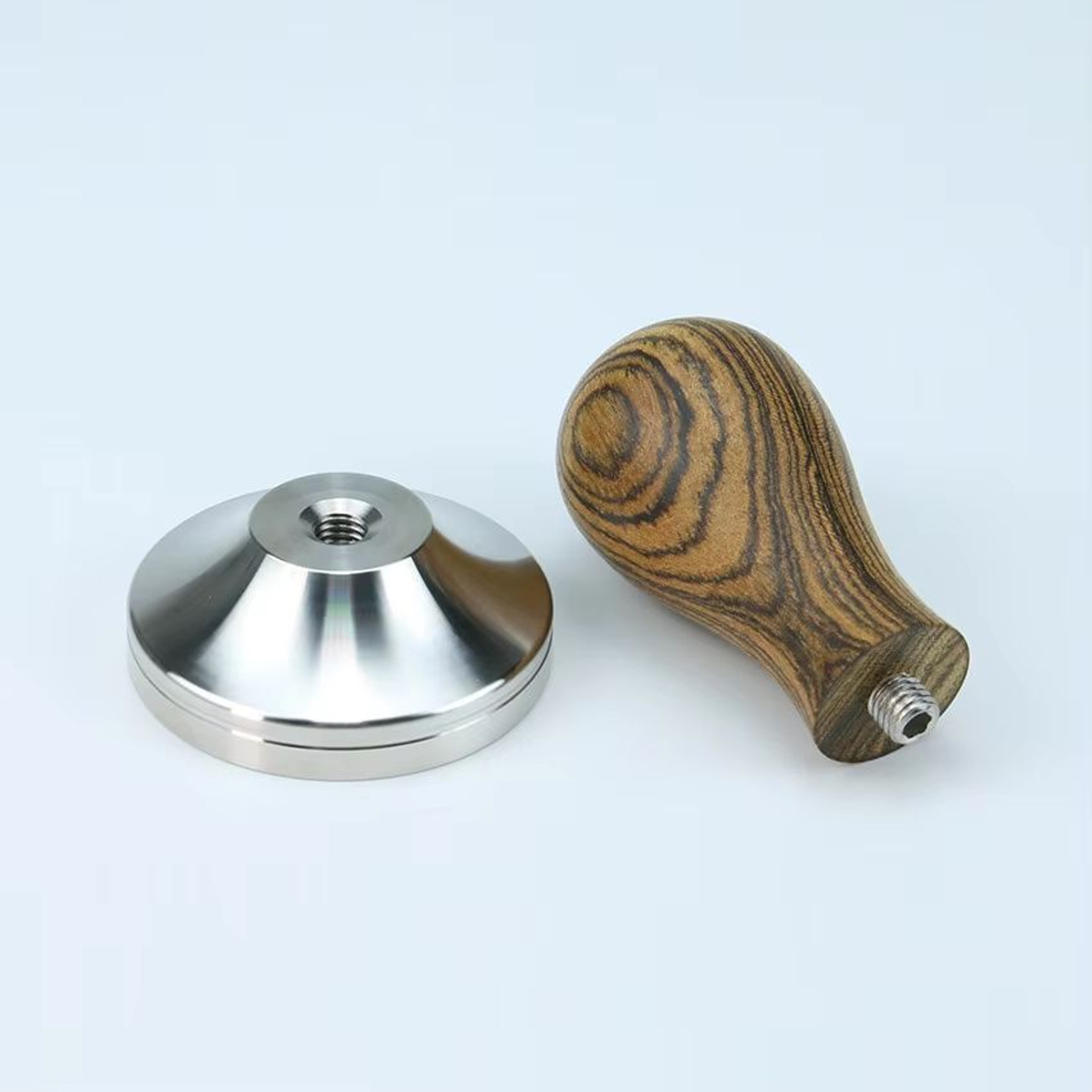 Premium Adjustable Coffee Tamper With Wooden Handle  Stainless Steel Base 201in209in224in230in 11