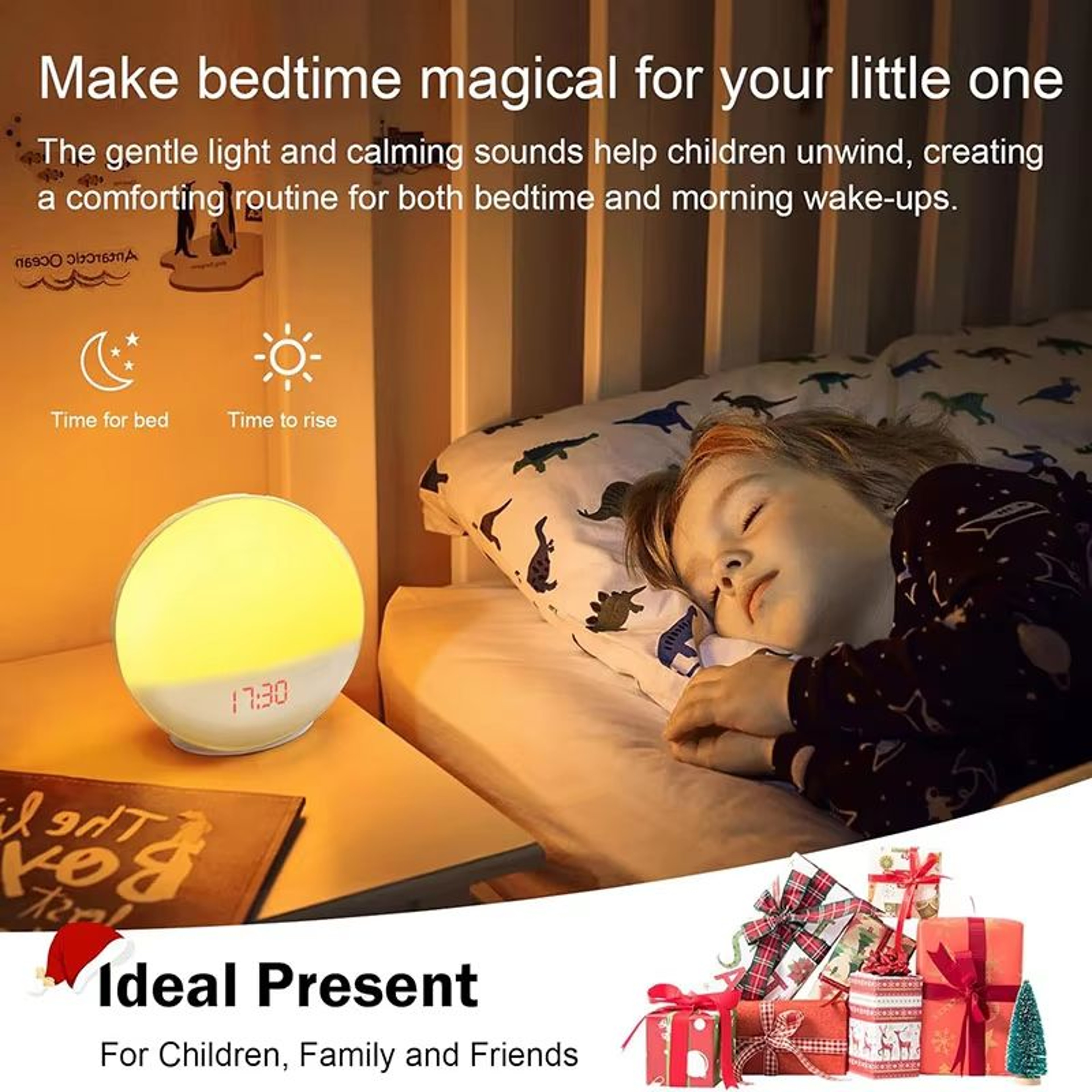Smart Wake Up Light Alarm Clock With Bluetooth Speaker APP Control FM Radio Natural Sounds And Nigh 5