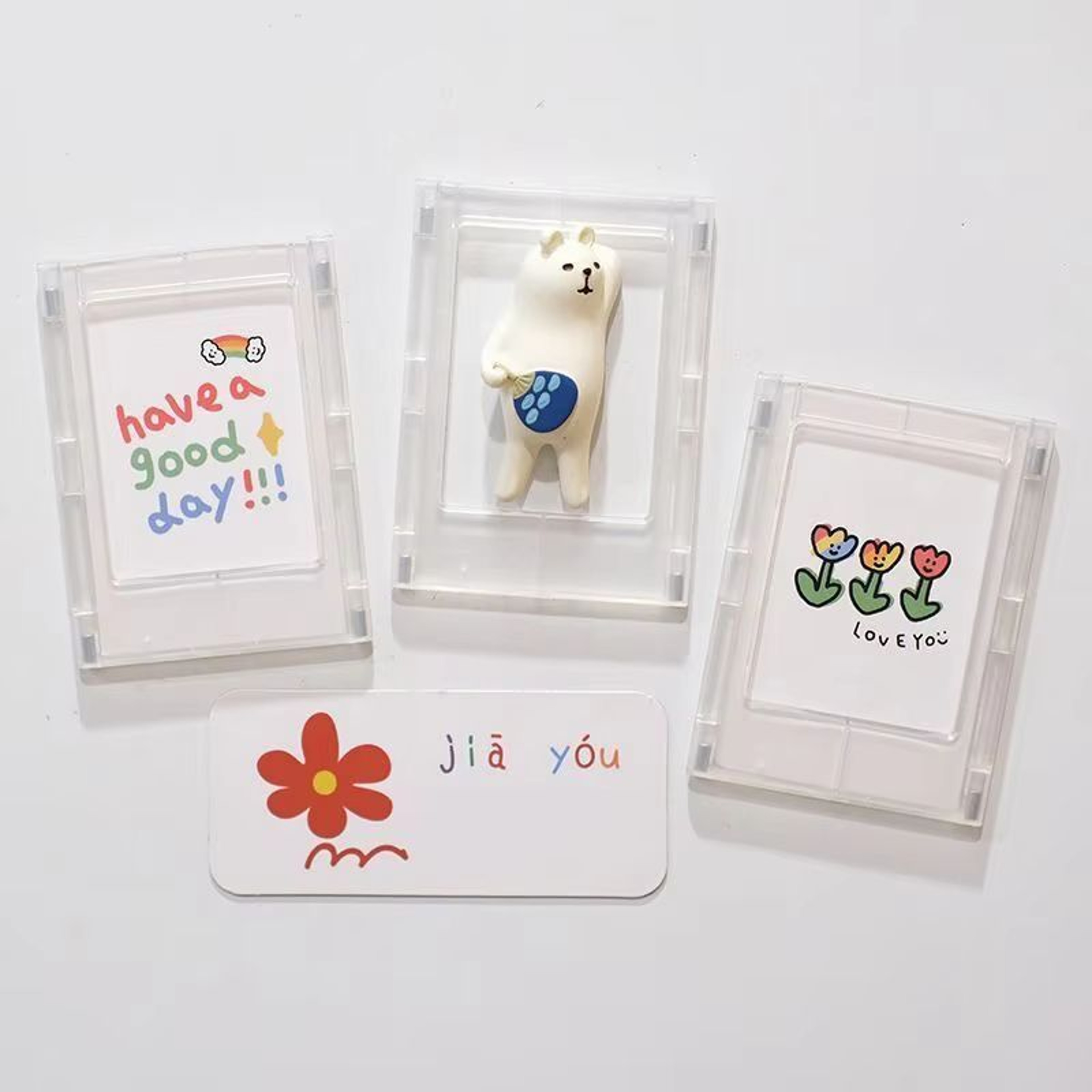 3Inch Acrylic Magnet Photo Frame For Refrigerator Or Display Stand 2