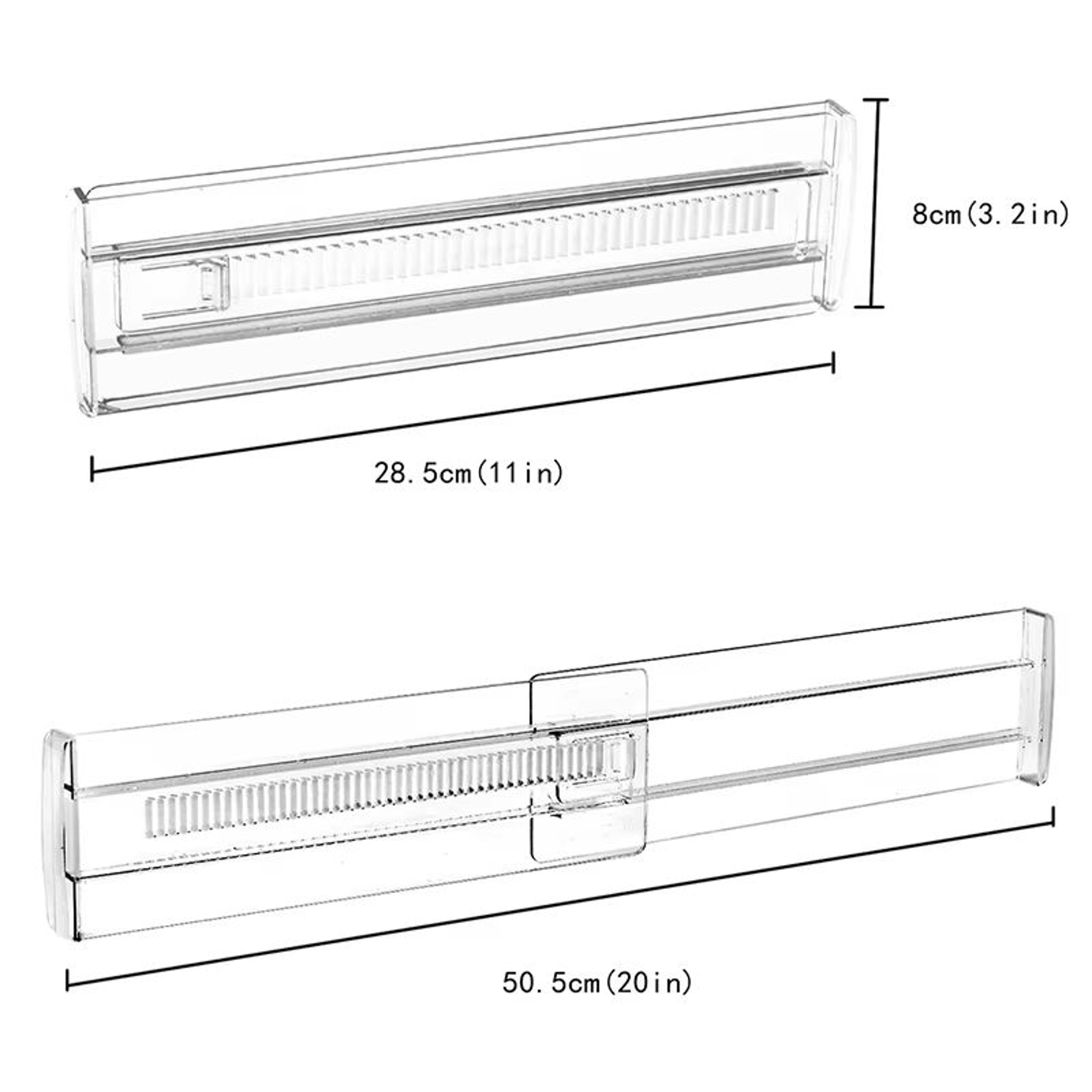 Adjustable Transparent Drawer Dividers For Kitchen Office Makeup And More 7