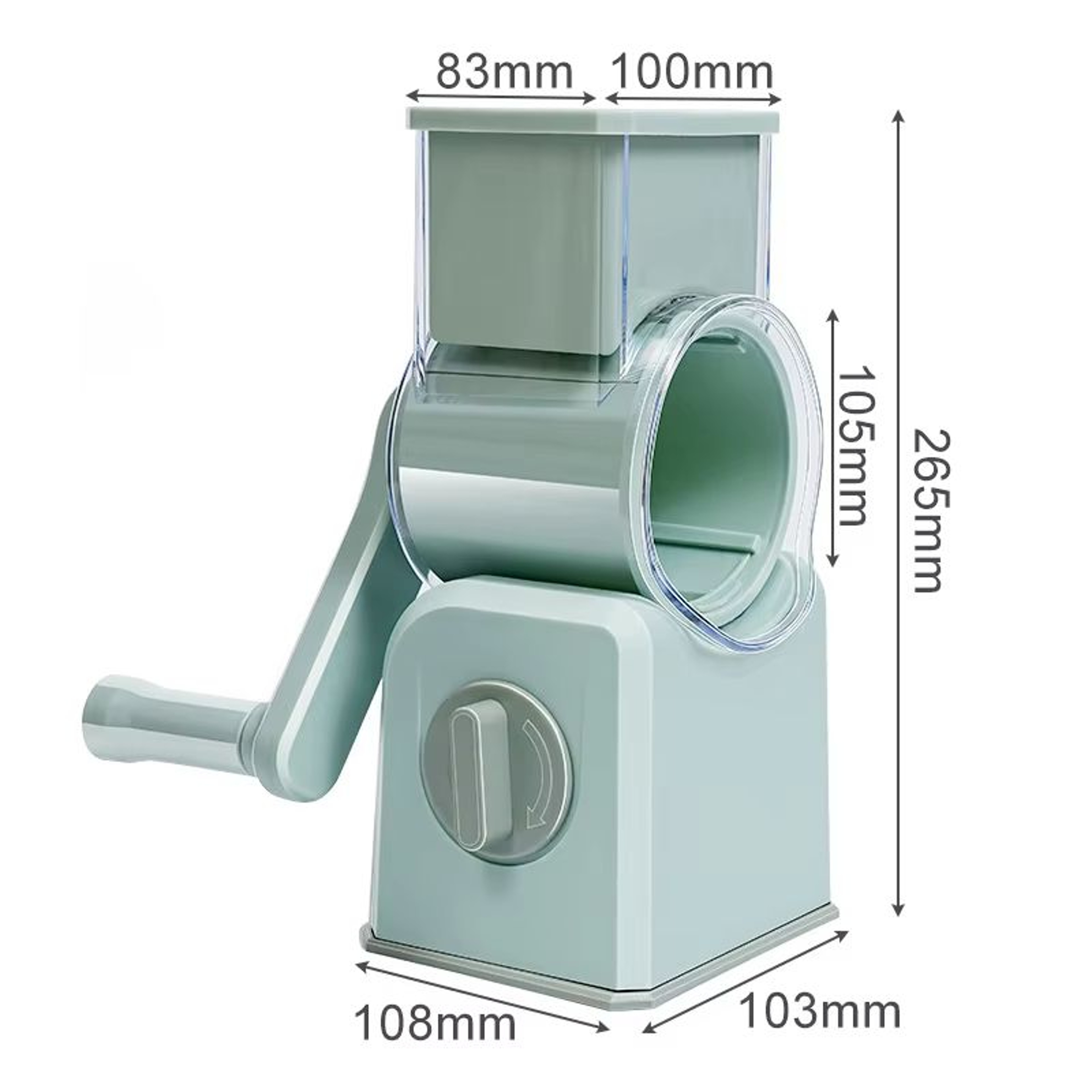 Manual Drums Vegetable Cutter With 3 Blades  Multifunctional Slicer For Potatoes Carrots Garlic And 5