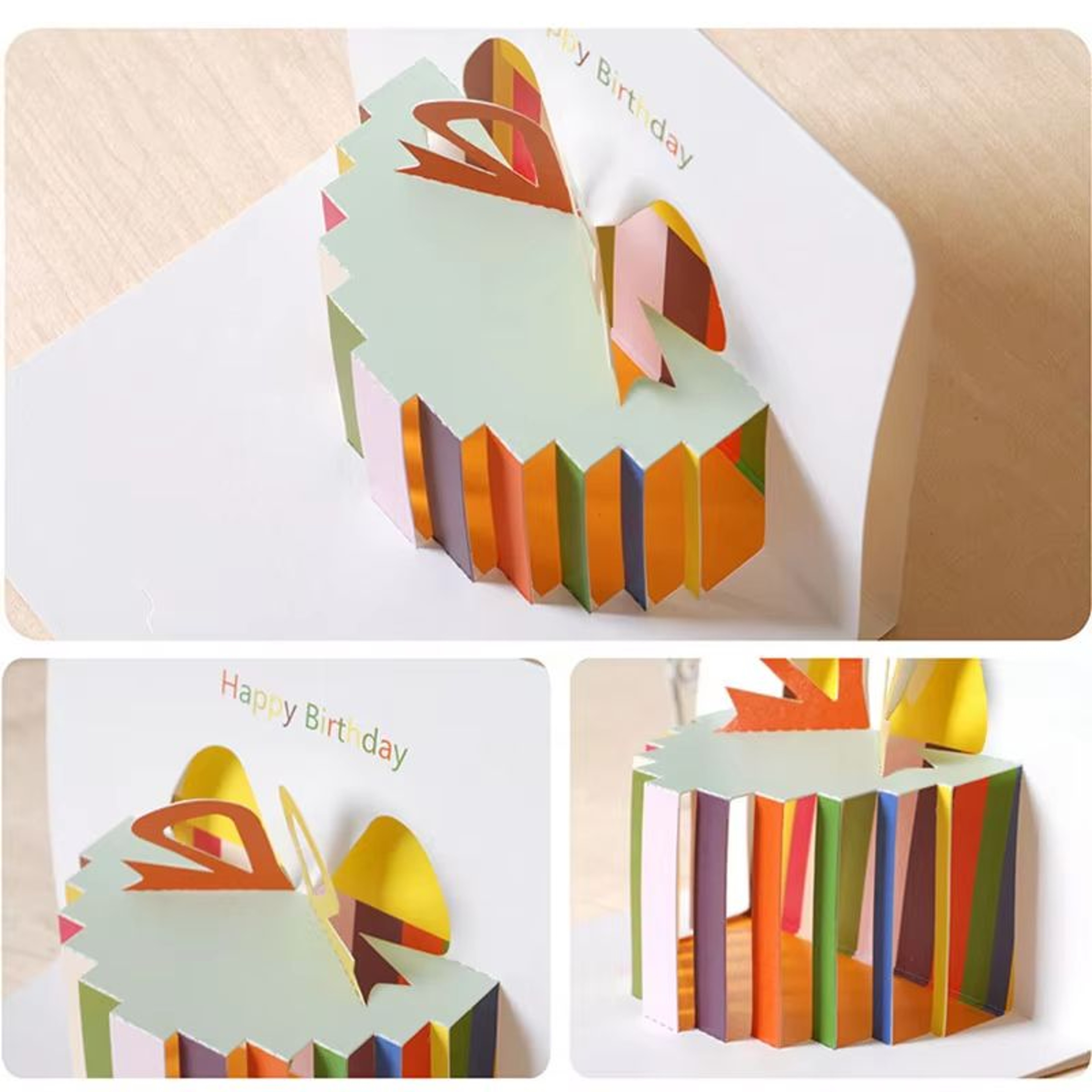 3D PopUp Birthday  Celebration Greeting Cards With Envelopes 3