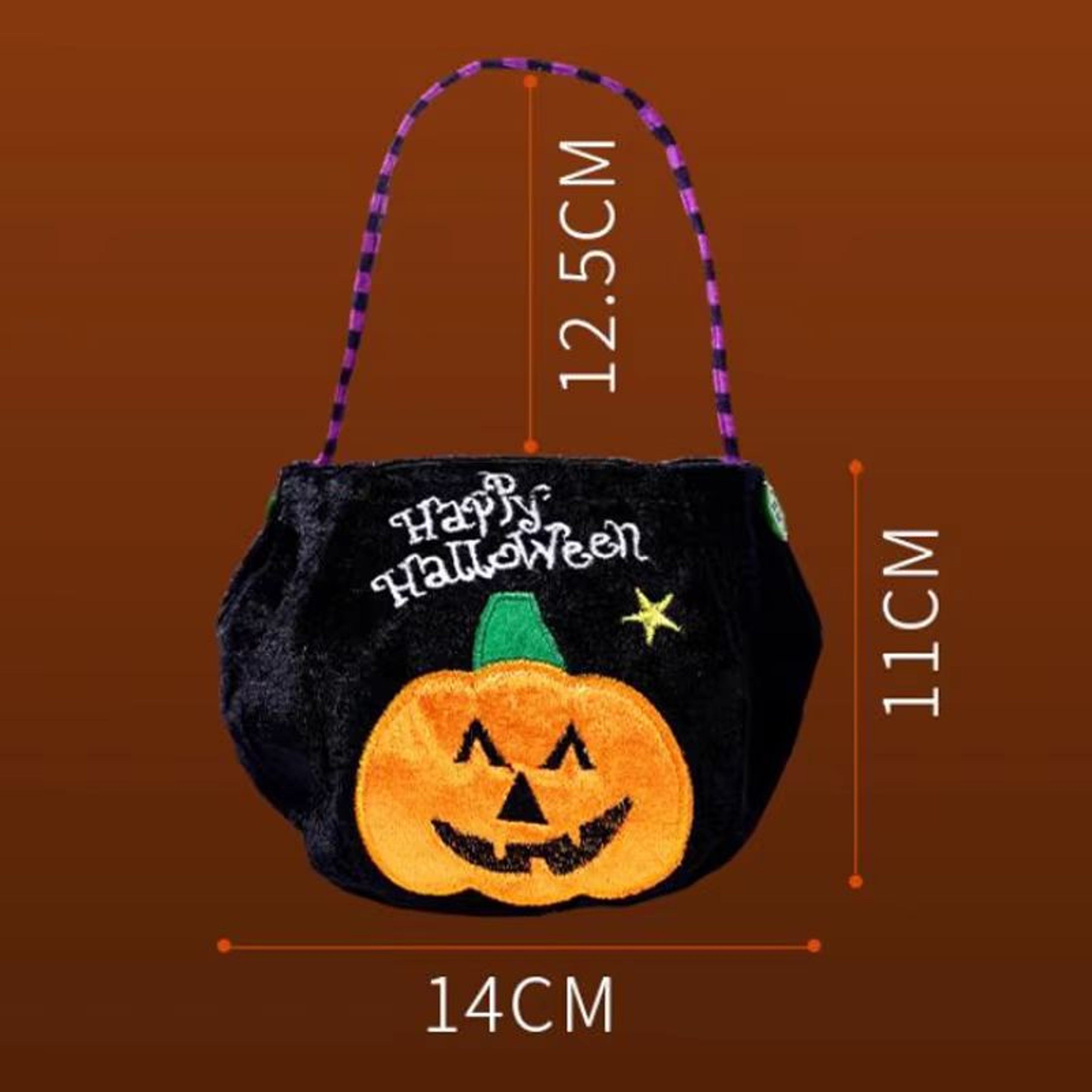 Cute 3D Halloween Pumpkin Candy Bag Portable TrickOrTreat Handbag 5