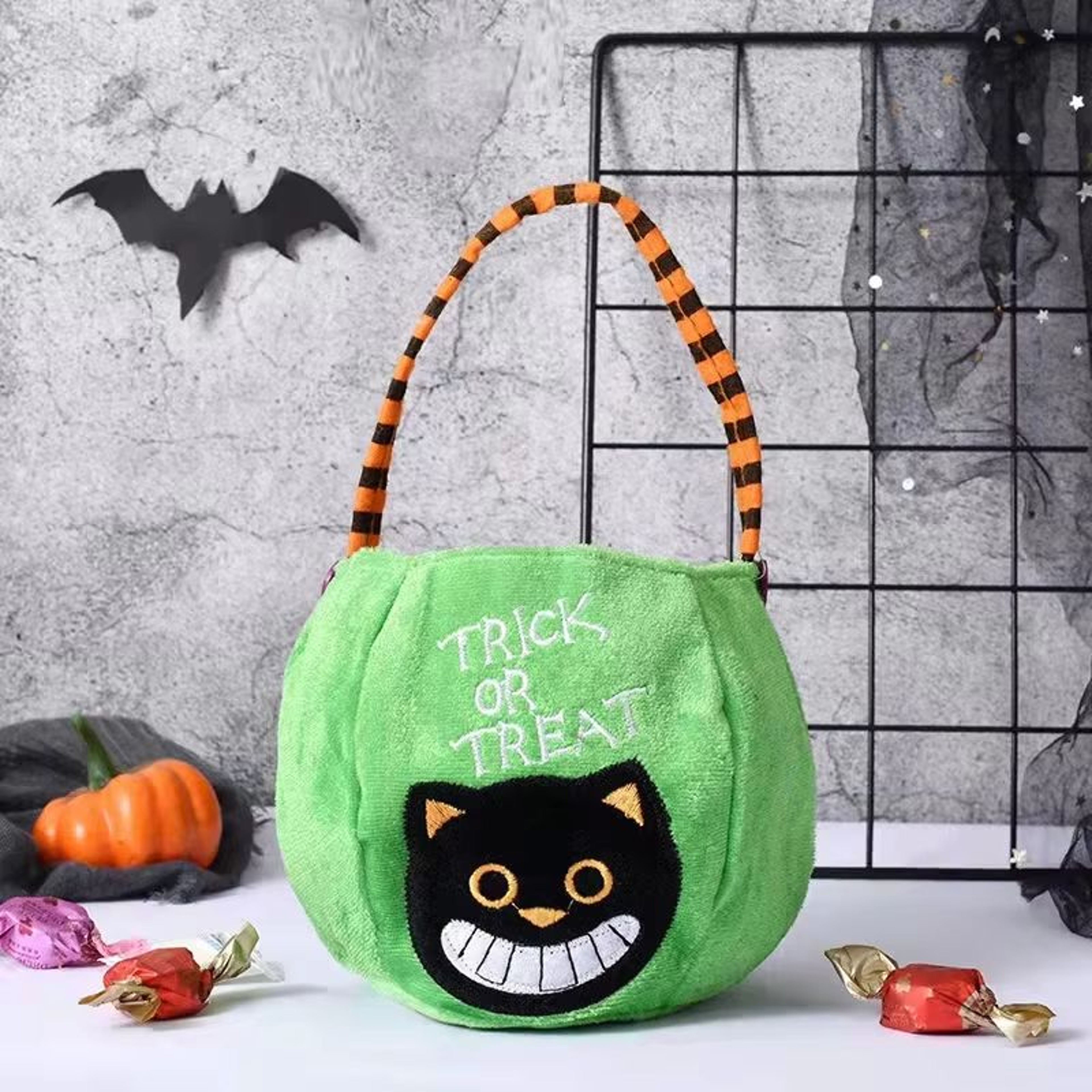 Cute 3D Halloween Pumpkin Candy Bag Portable TrickOrTreat Handbag 8