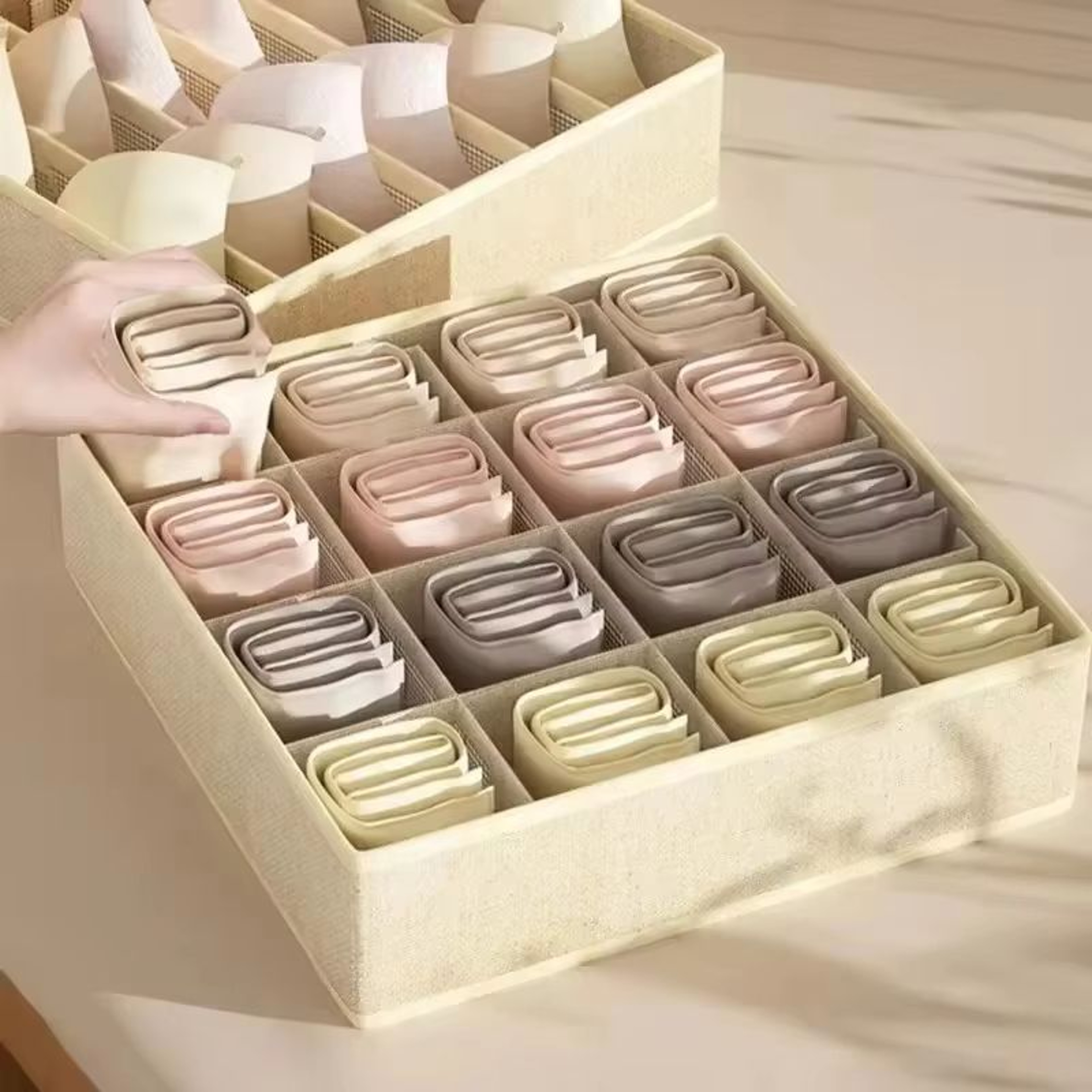 Foldable Wardrobe Clothes Storage Box With Reinforced PP Board 1