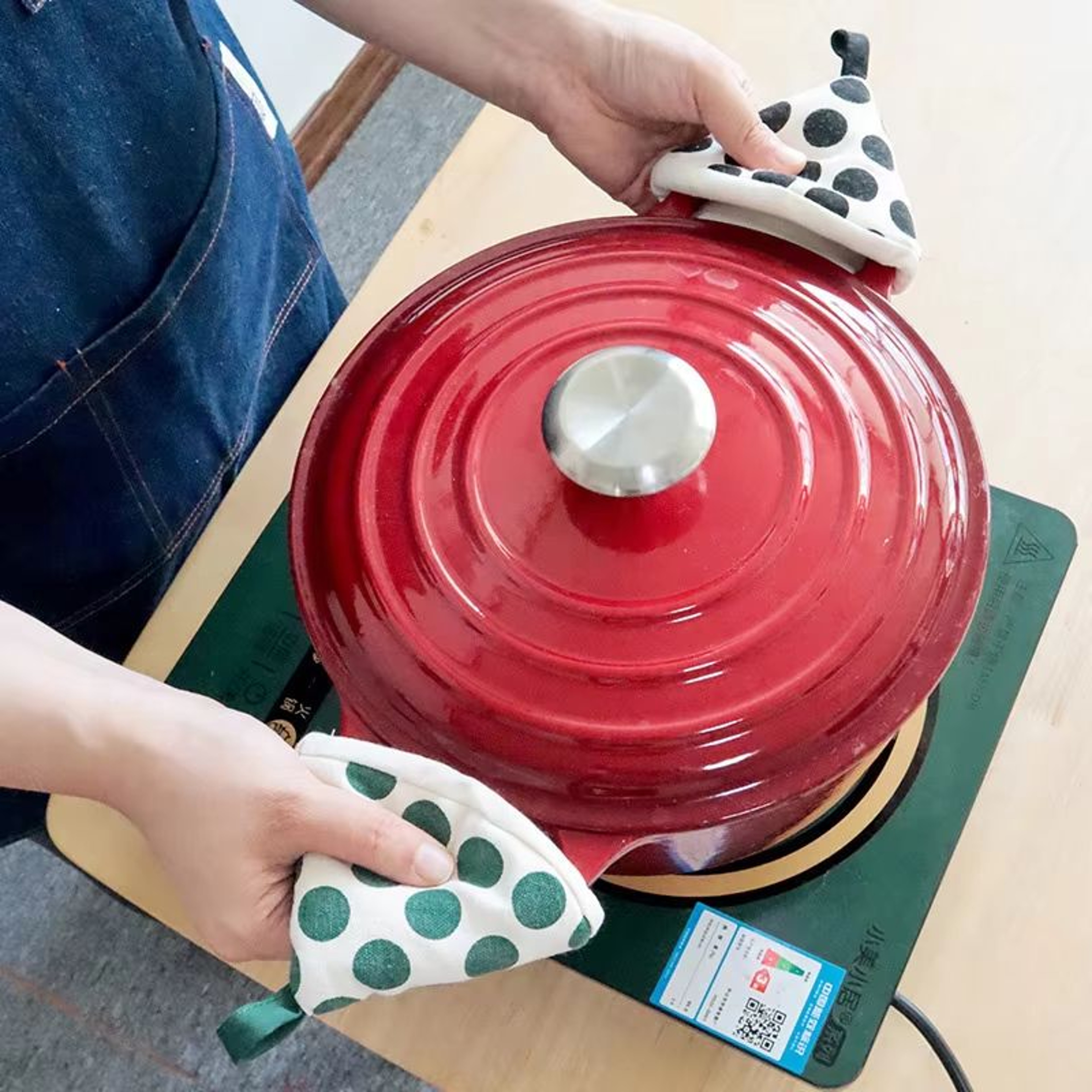 Cute Cotton AntiScald Pot Lid Handle Cover NonSlip Heat Insulation Lid Hat For Oven And Cookware Ha 2