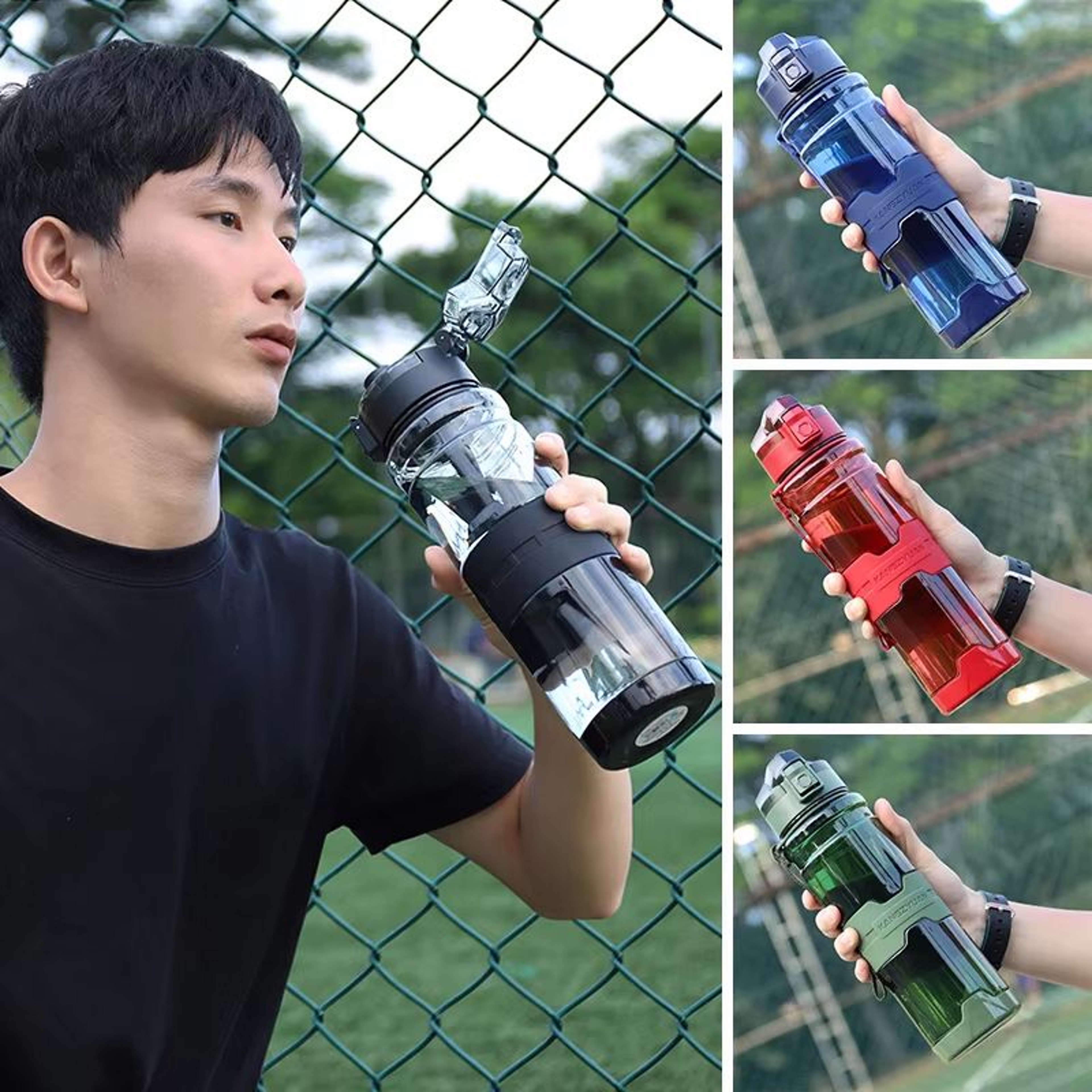 Portable BPAFree Fitness Water Bottle 2366 Fl Oz  3381 Fl Oz Sports Hydration Bottle For Gym And Ou 1