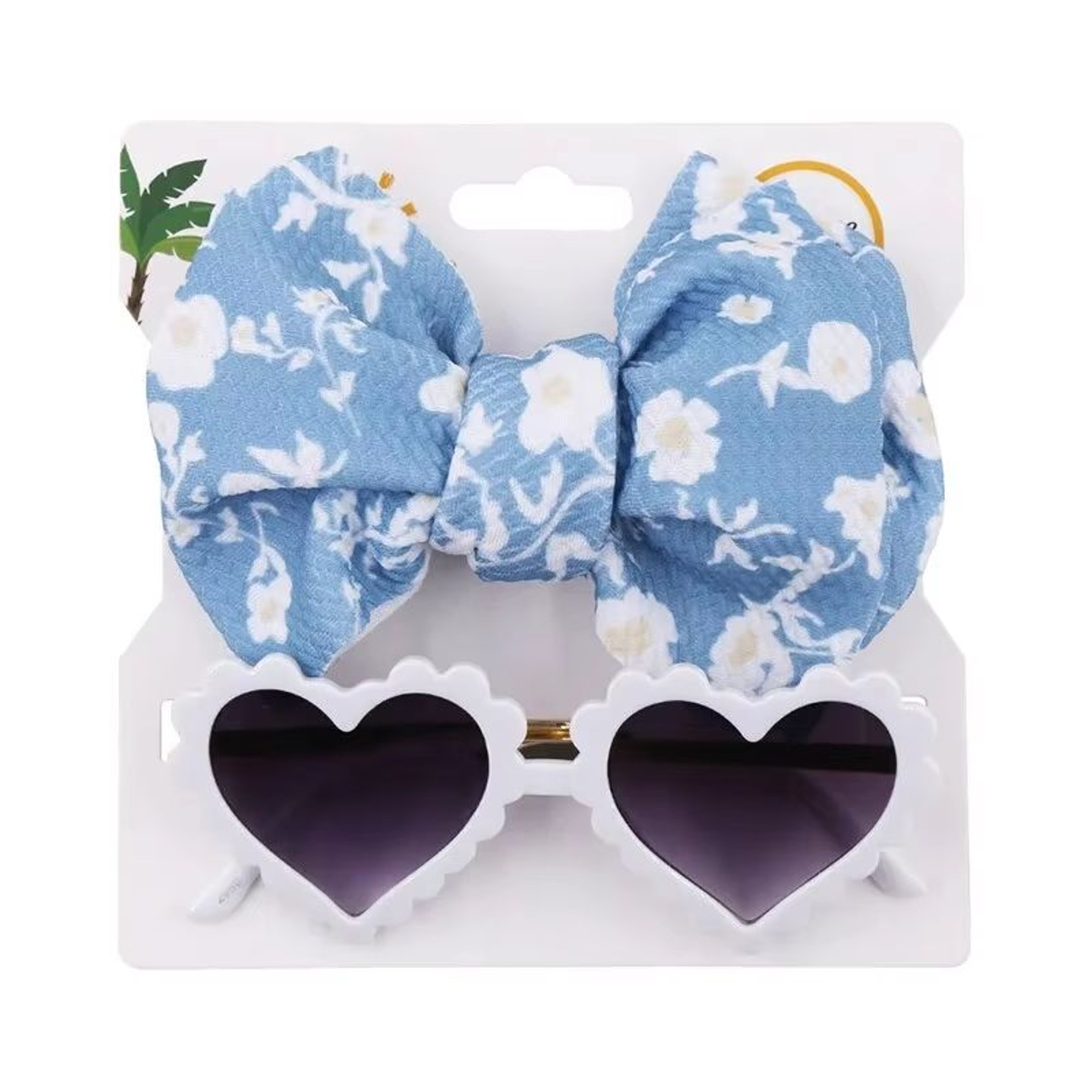 HeartShaped Dog Sunglasses And Pet Grooming Bows 2PCS Set Cute Hair Bands For Photos And DressUp 6