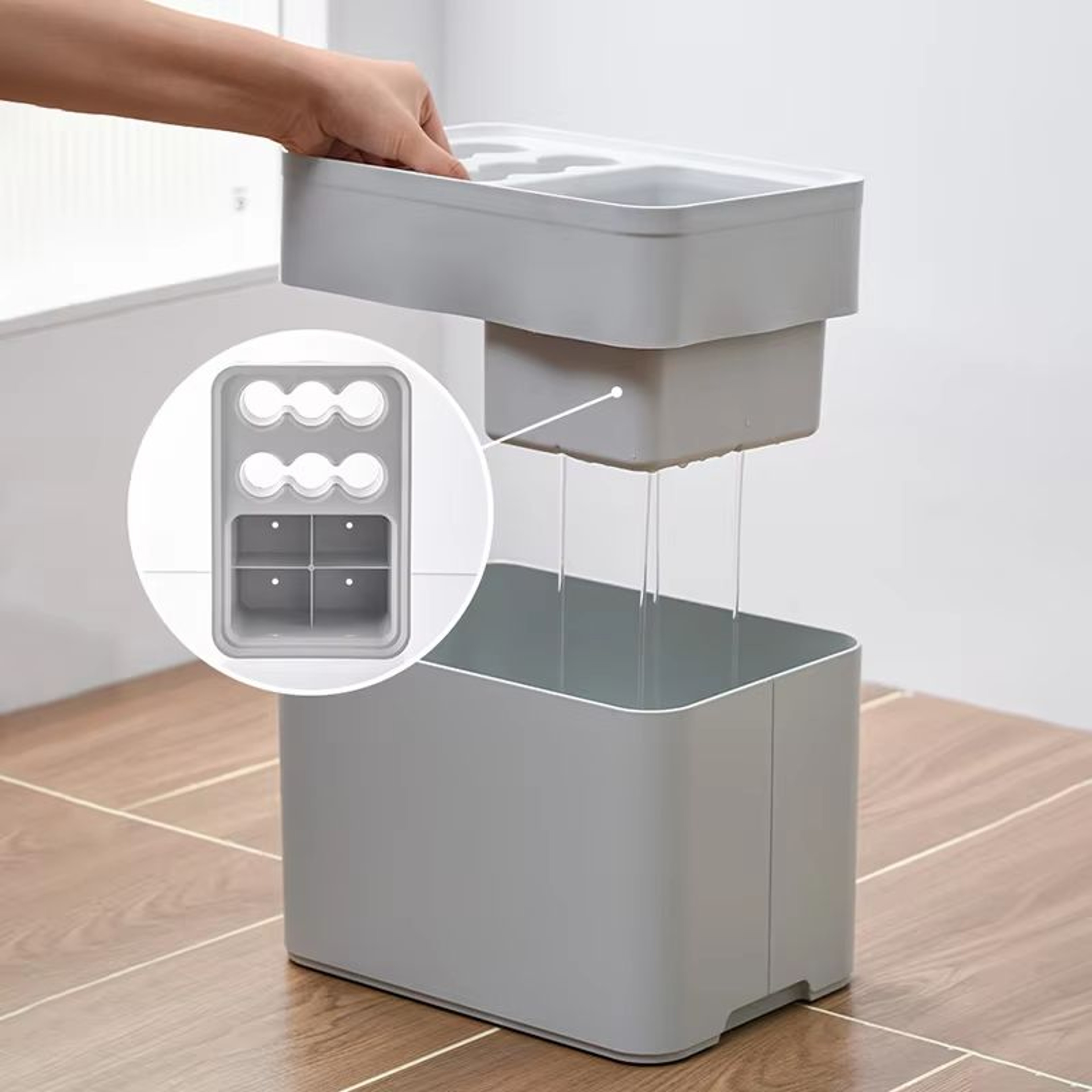 6Hole Entryway Umbrella Stand Organizer With Drip Tray For Home And Hotel Use 2