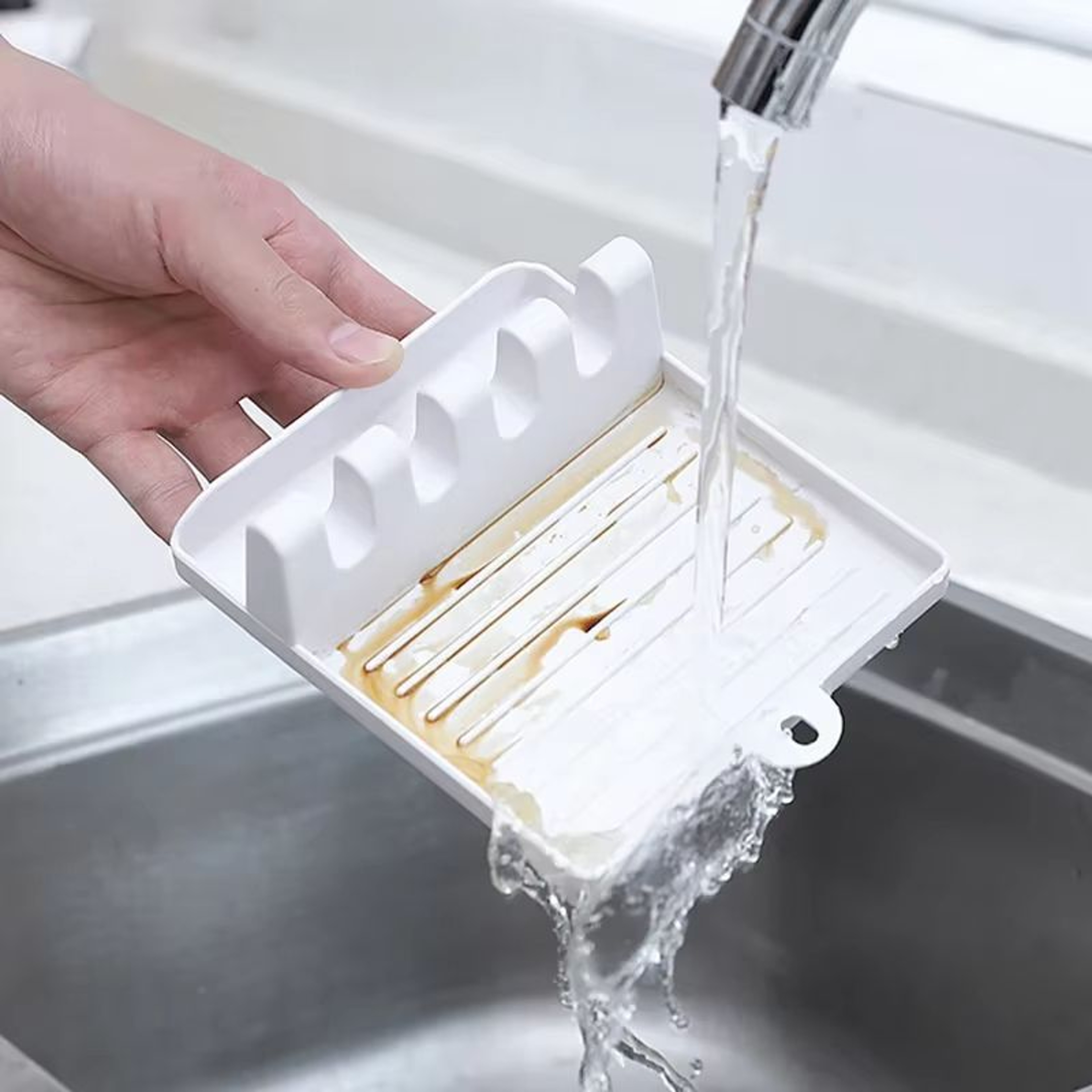 MultiFunction Kitchen Utensil Organizer With Spoon Holder Fork And Spatula Rack And NonSlip Lid Res 2