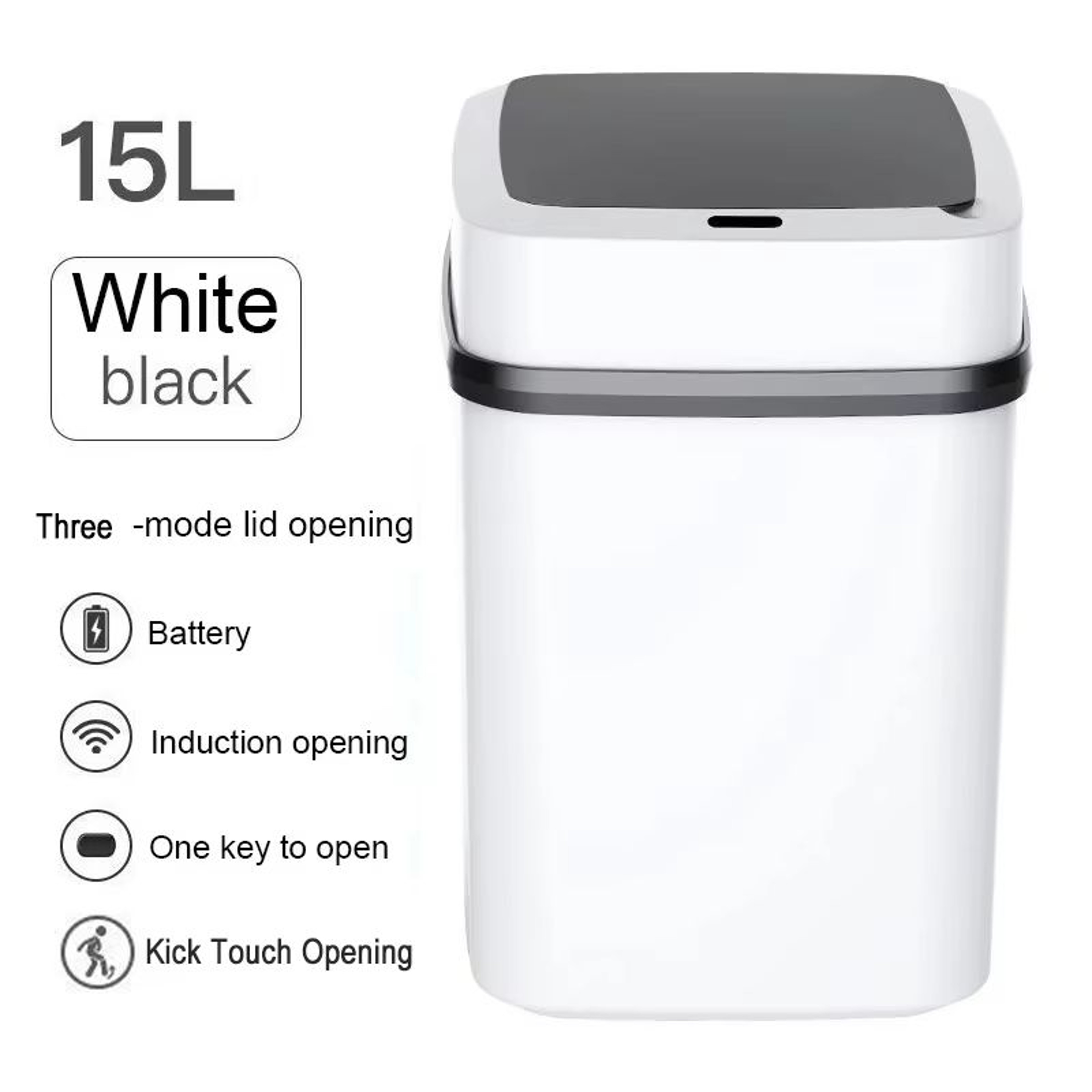 1315L Automatic Smart Trash Can With Motion Sensor Lid For Kitchen And Bathroom 11