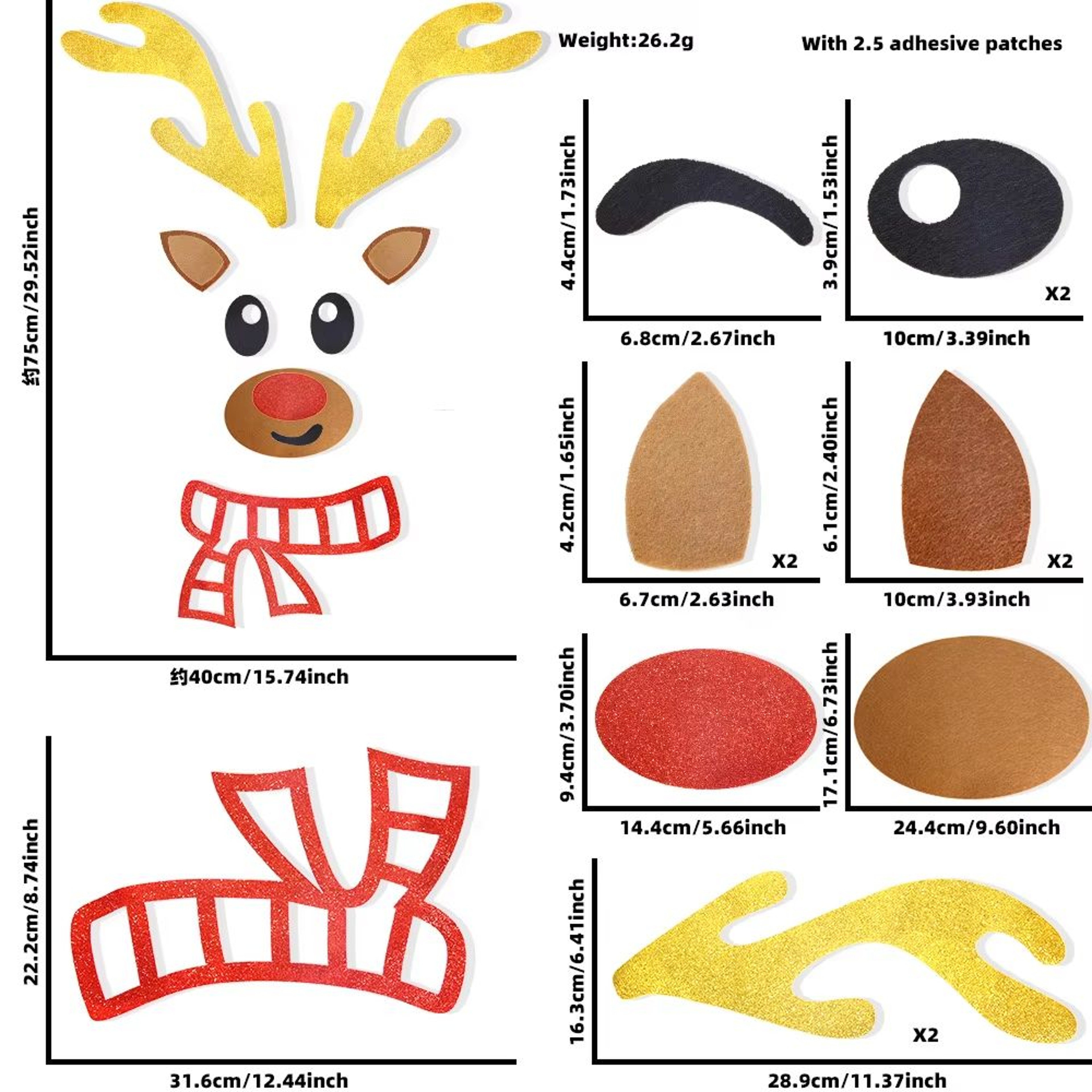 Reusable Christmas Window And Wall Stickers Snowman Santa Claus And Elk Holiday Decor 9