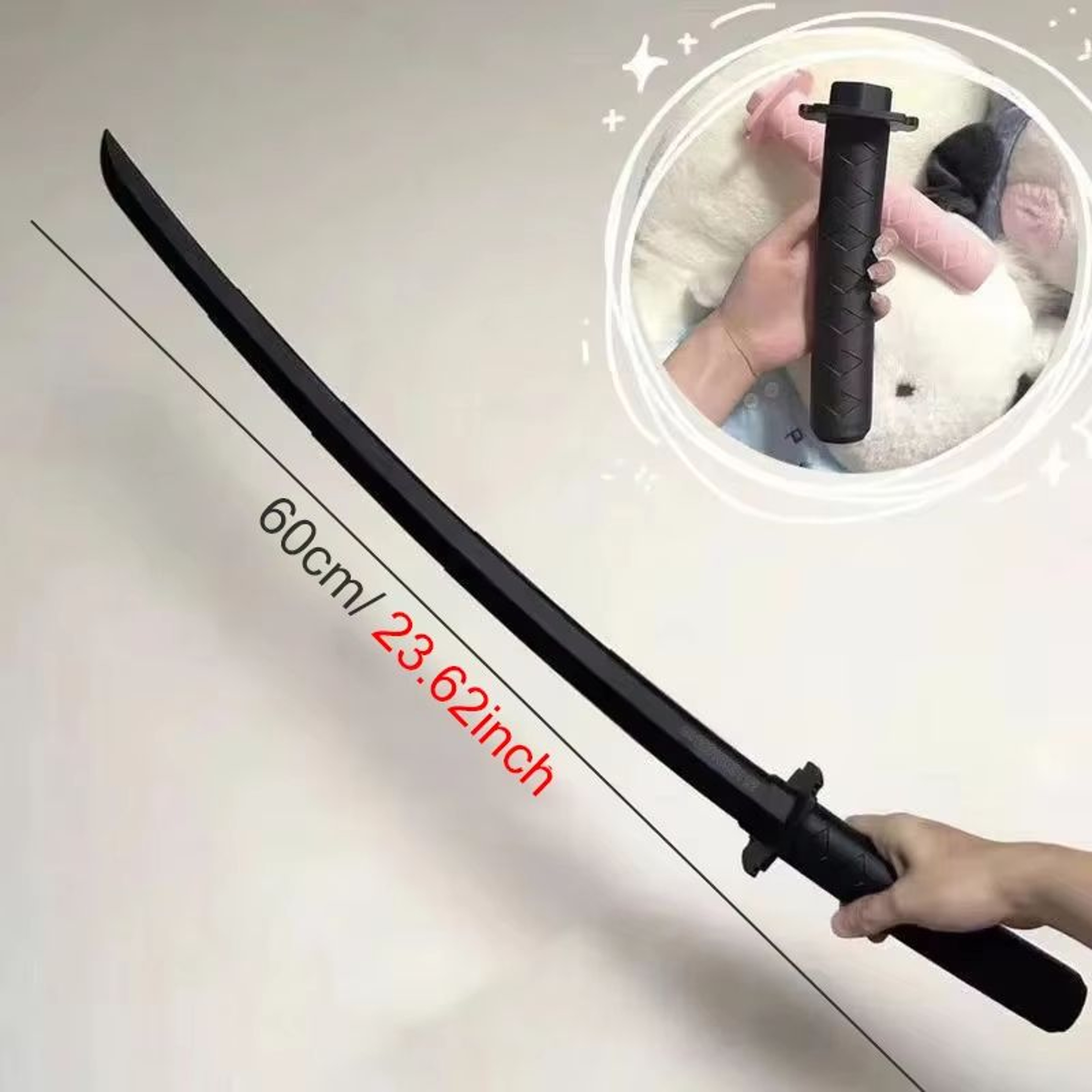 Extendable Japanese 3D Gravity Knife Katana Cosplay Prop For Adults 5