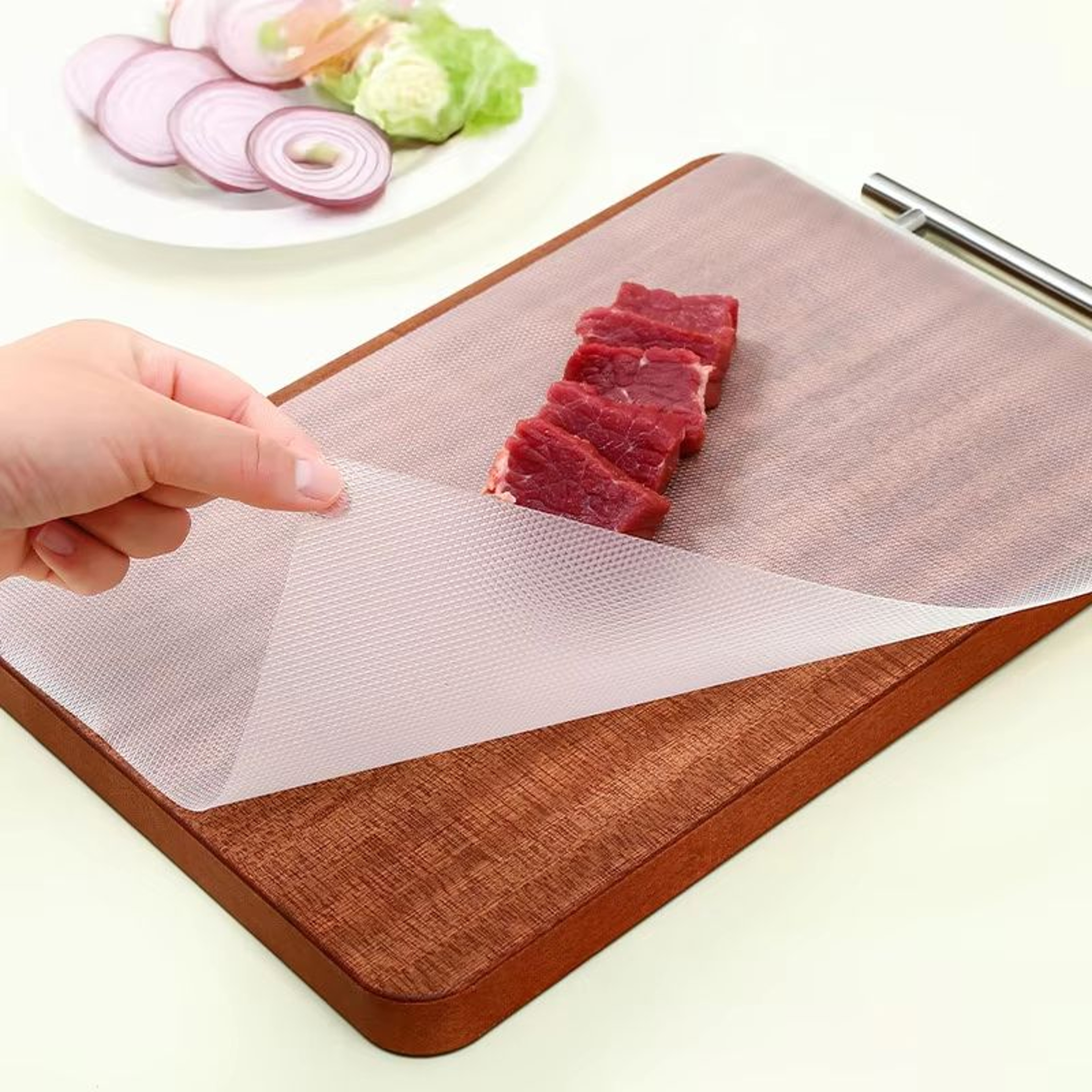 Antibacterial Large Flexible Kitchen Cutting Mat For Cooking Camping And Travel 0