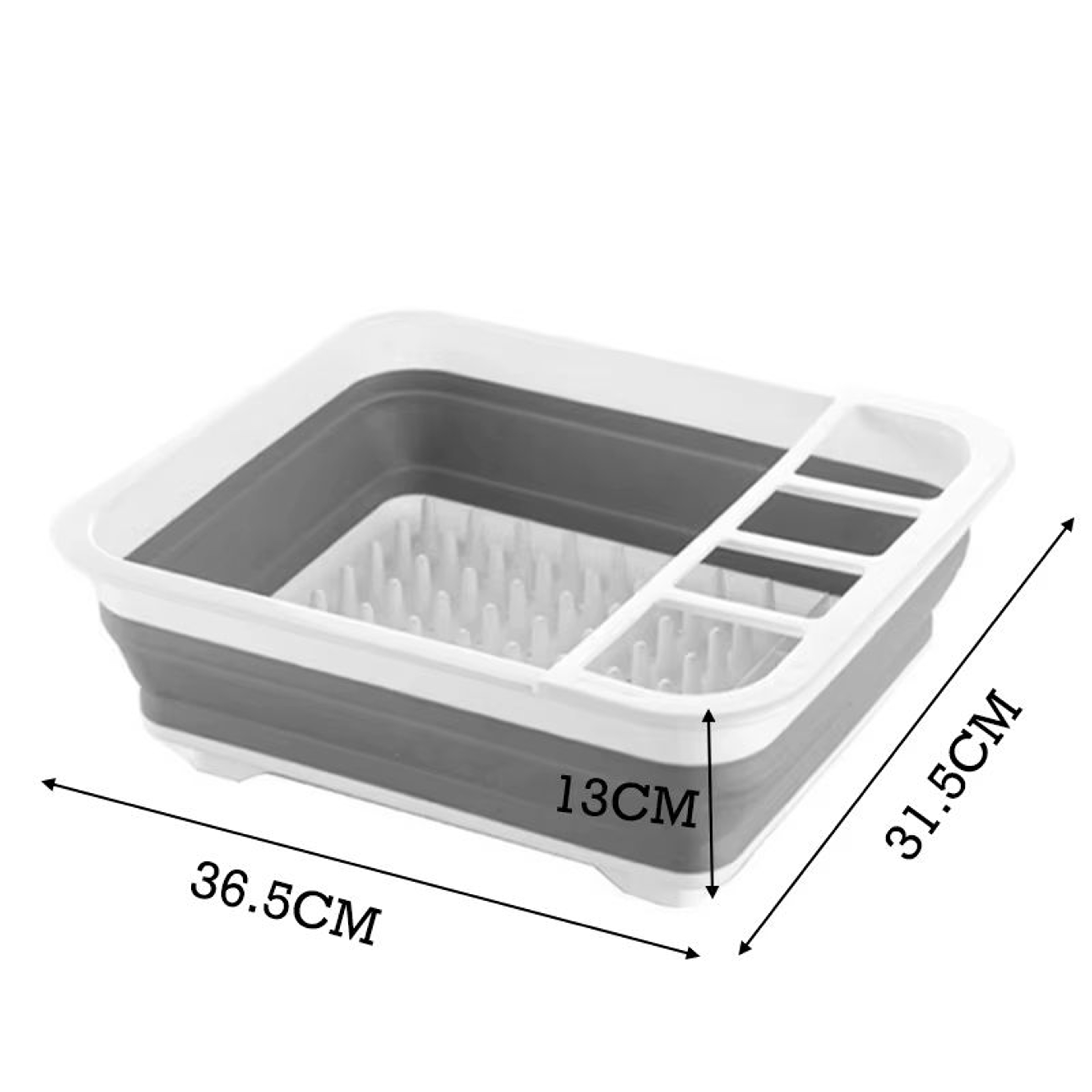 Foldable Dish Rack Portable Dinnerware Drainer Basket With Bowl And Chopstick Holders 7