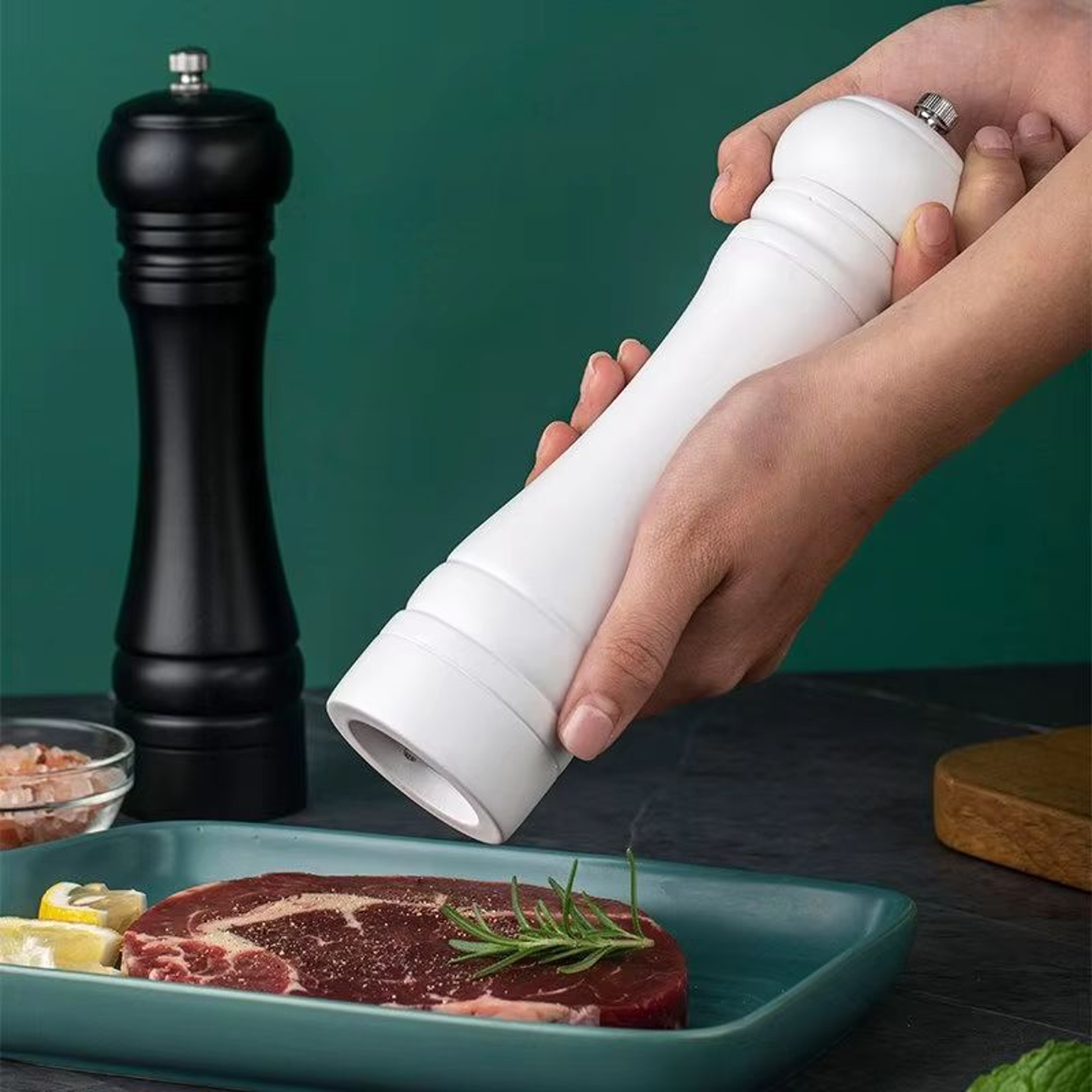 Manual 8Inch Salt And Pepper Grinder Adjustable Ceramic Spice Mill For Kitchen 0