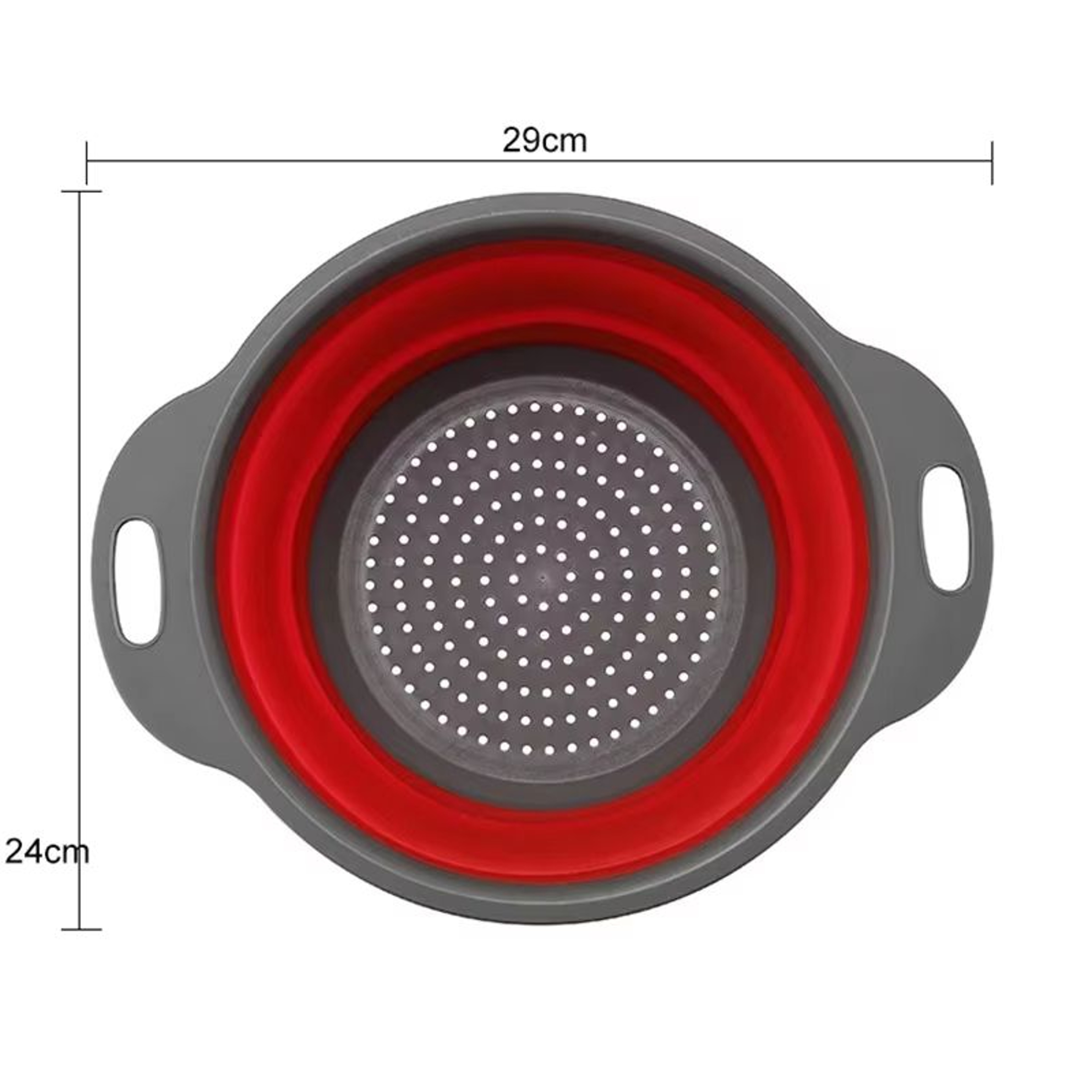 Collapsible Silicone Colander Drain Basket Folding Vegetable And Fruit Washing Strainer 16