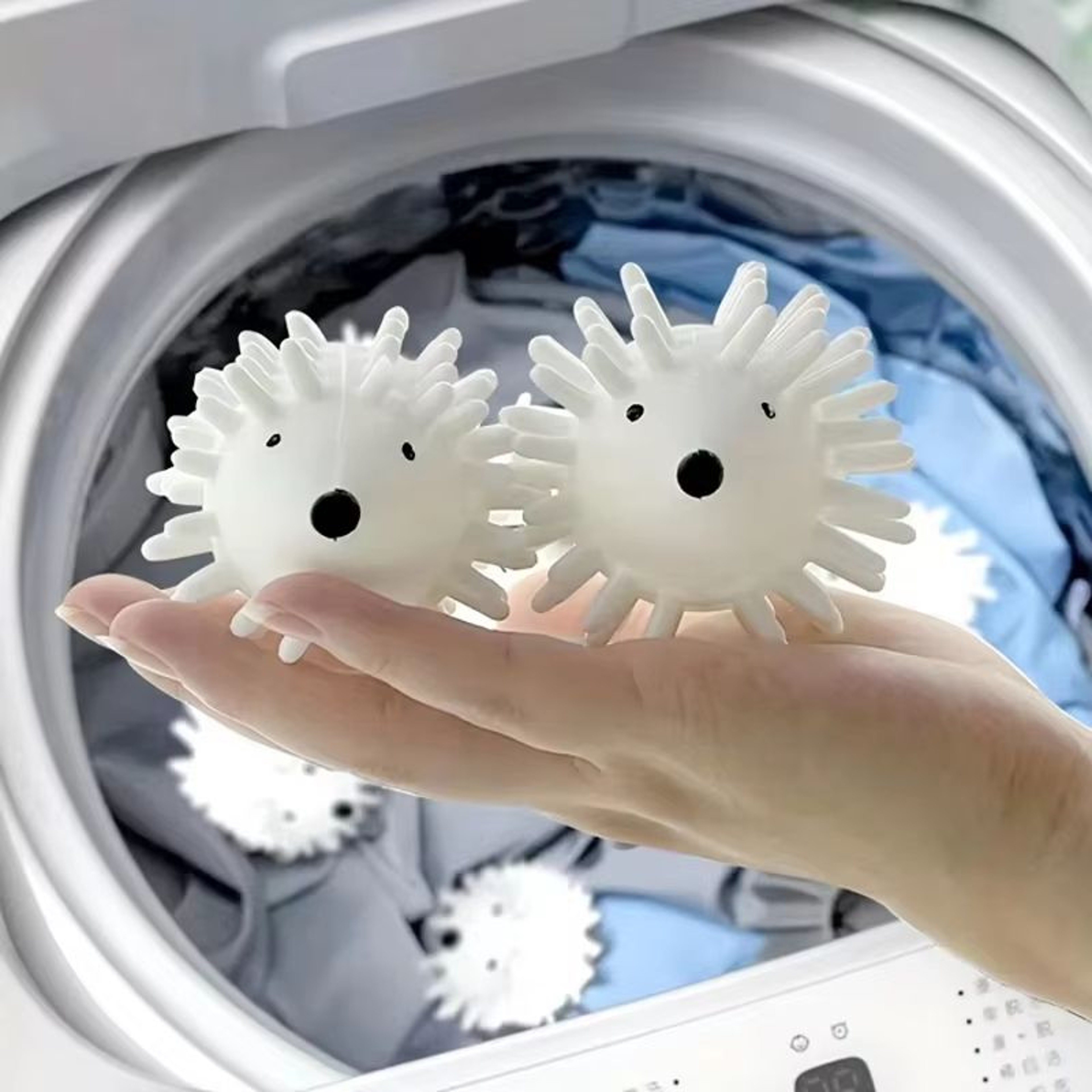 Reusable Silicone Laundry Balls AntiTangle Washer And Dryer Cleaning Balls 0