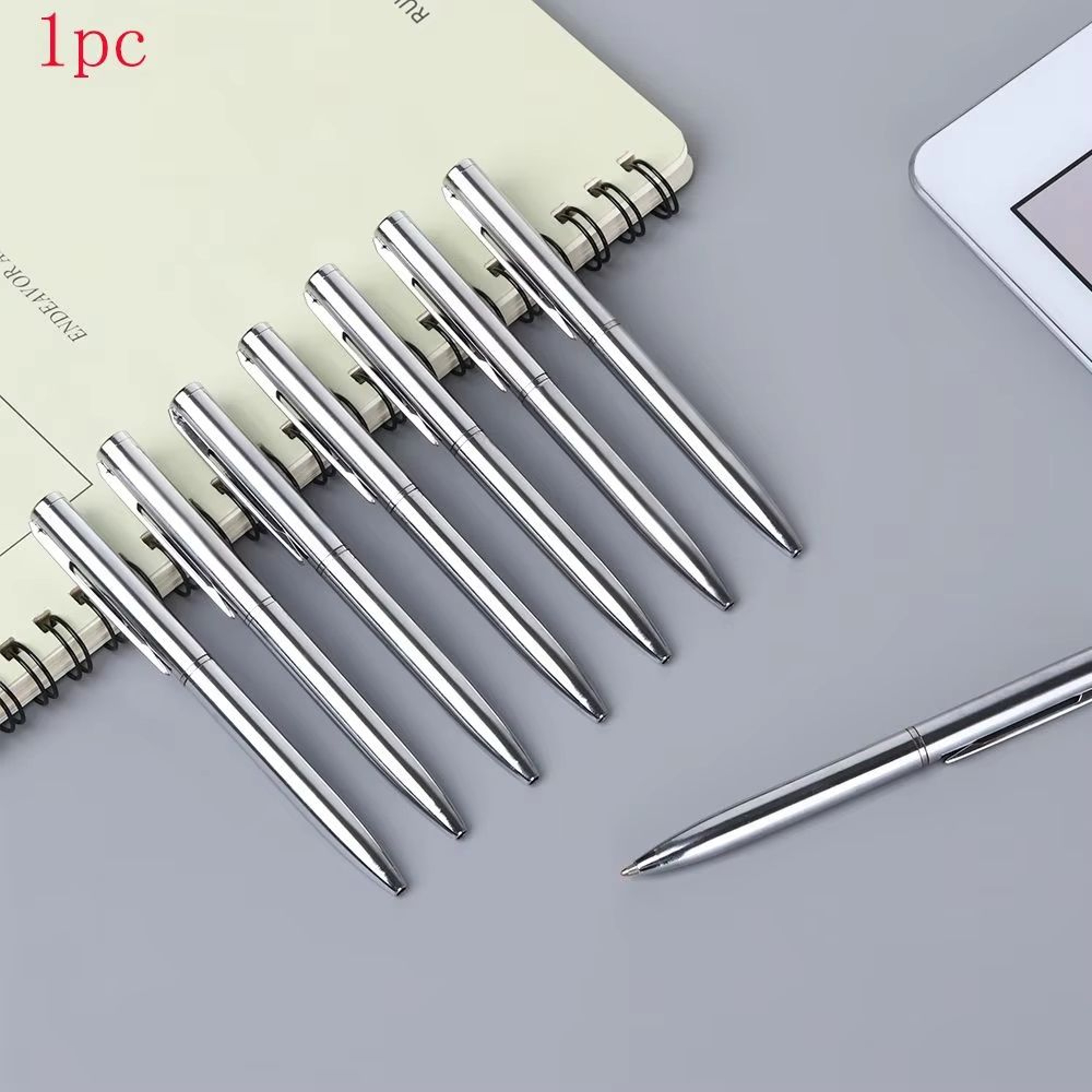 Mini Portable Metal Ballpoint Pen With Waterborne Ink And Multiple Color Refills 1