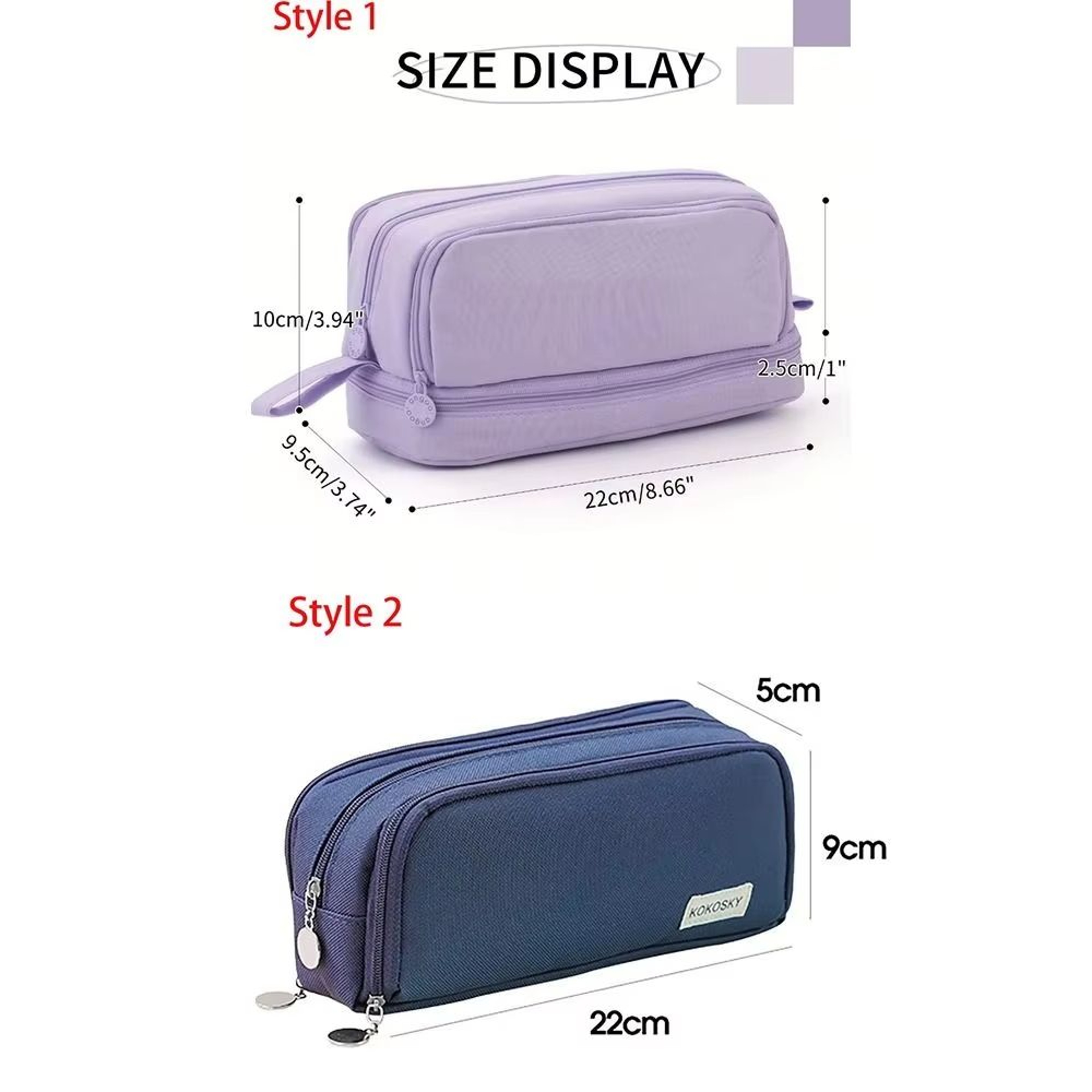 MultiCompartment Large Capacity Pencil Case With Transparent Partition 6