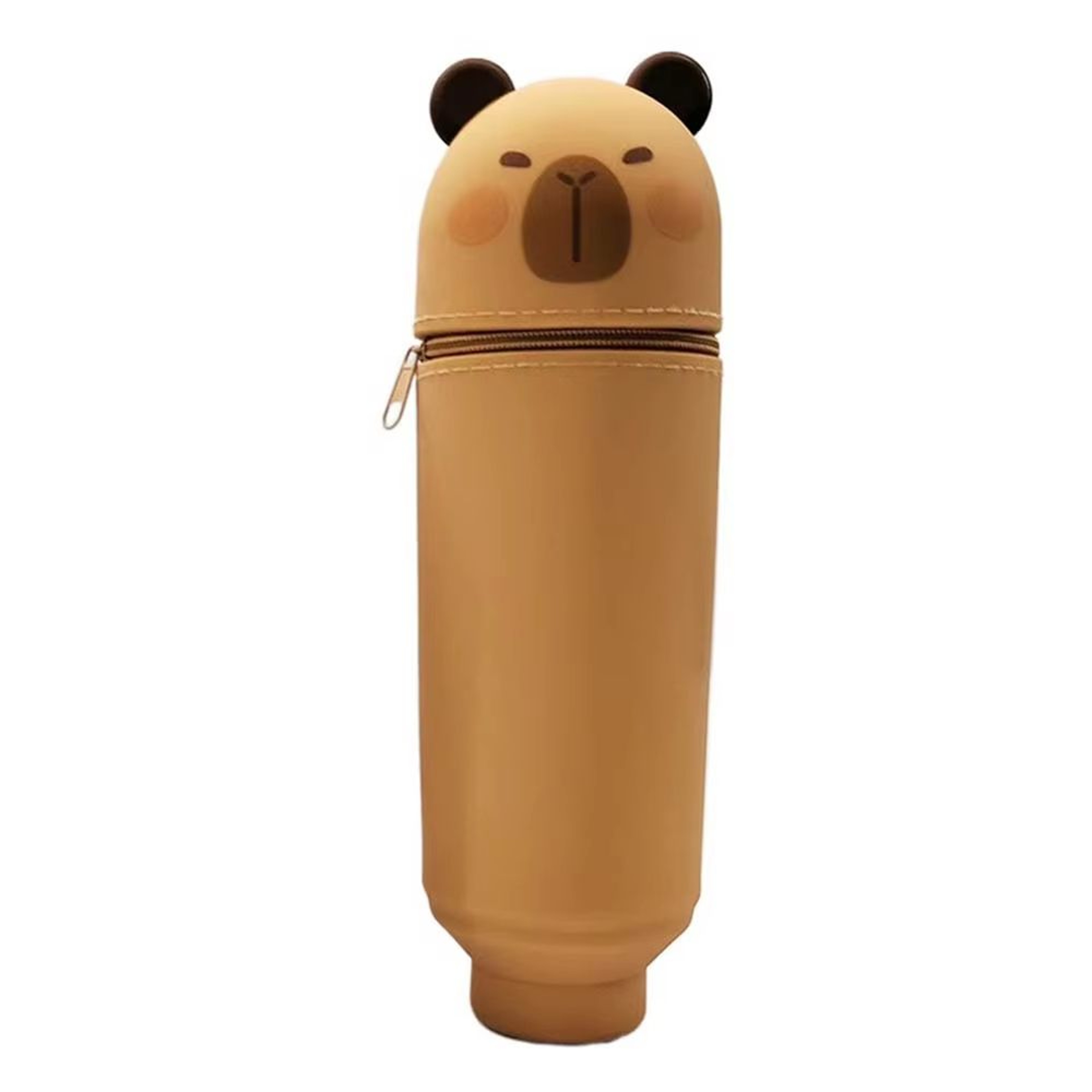 Silicone Cartoon Animal Pencil Case Foldable Pen Pouch With Zipper 11