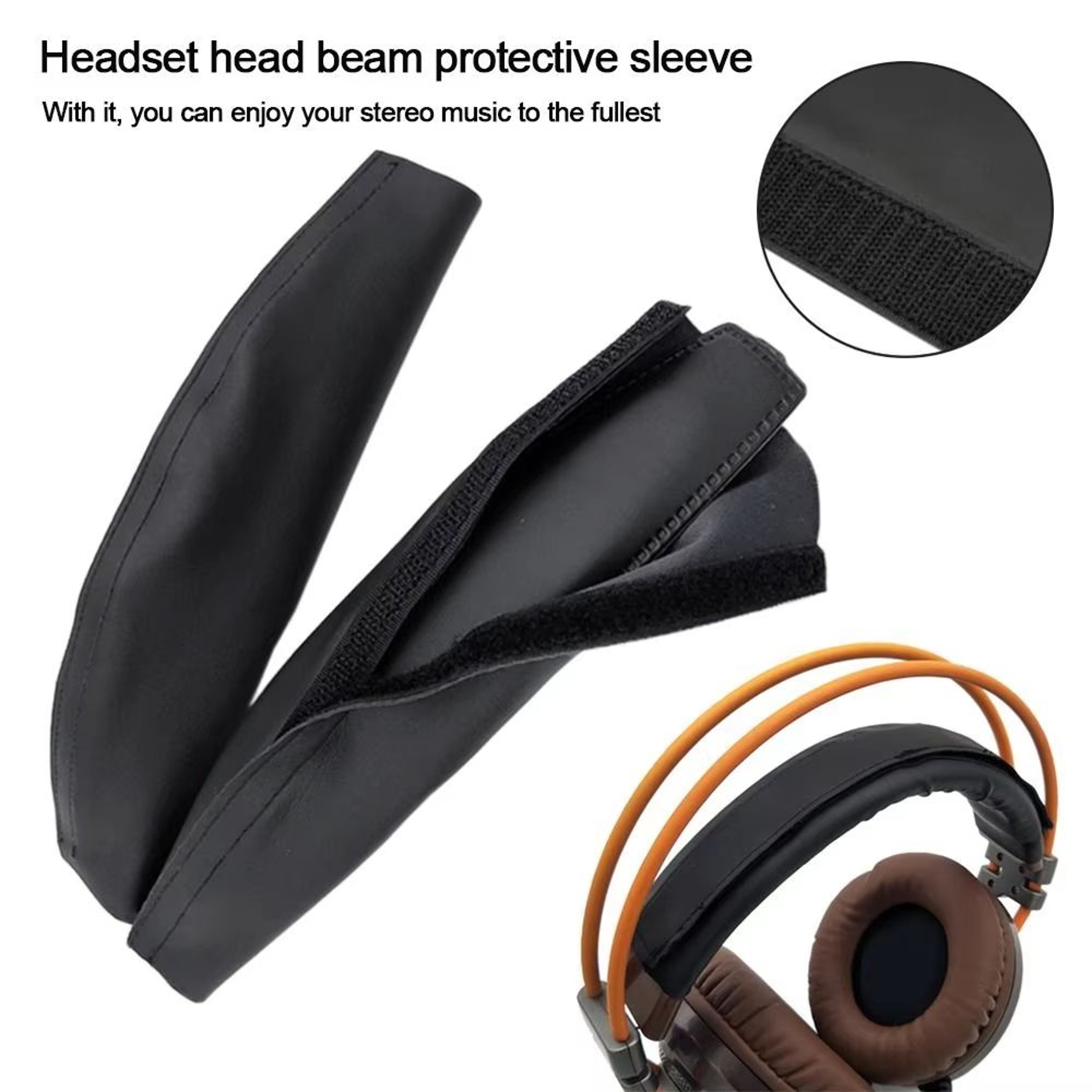 Universal PU Leather Headset Earmuff And Headband Replacement Pads 0