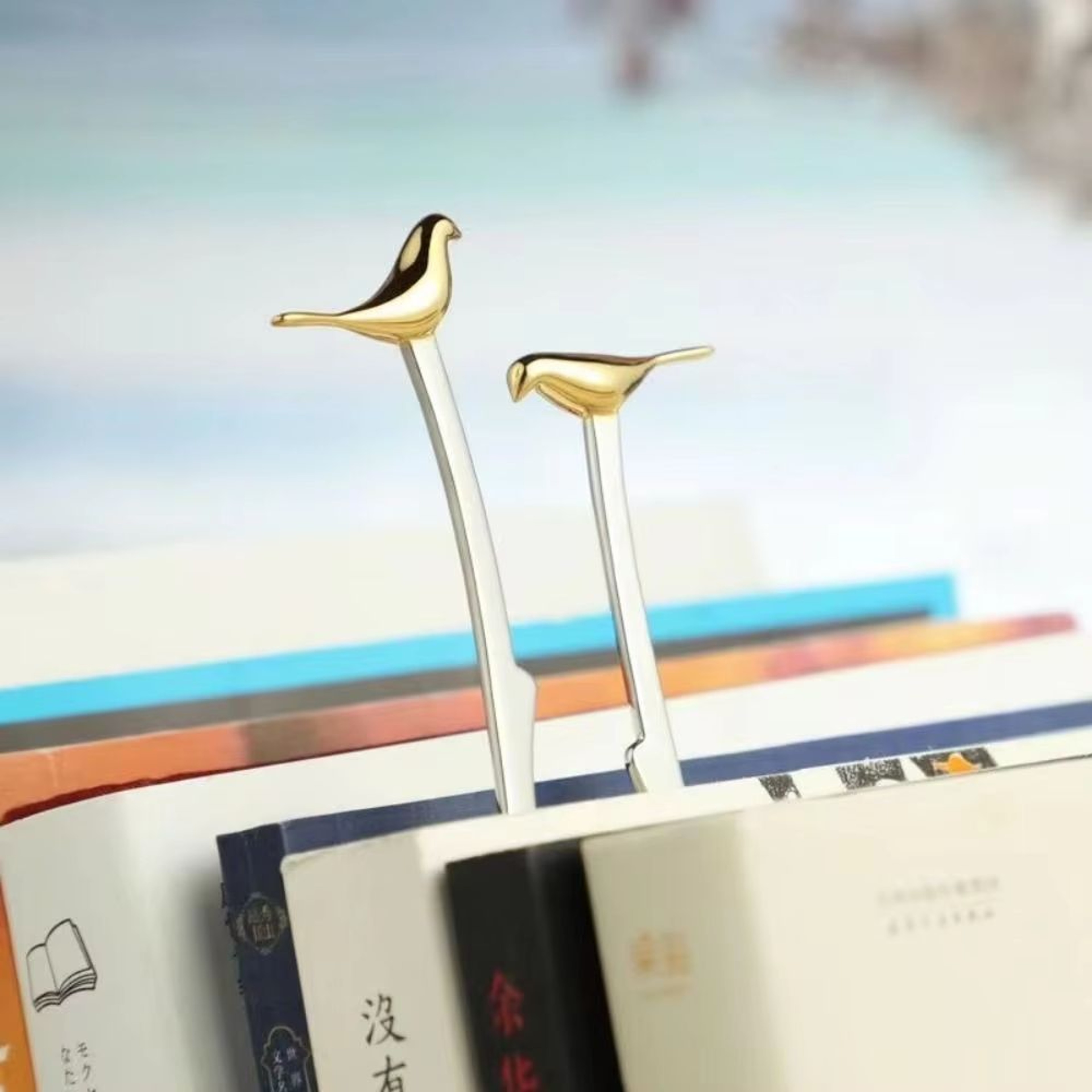 Bird And Cat Shaped Metal Book Clip Page Markers Stationery Decor For School And Office 0