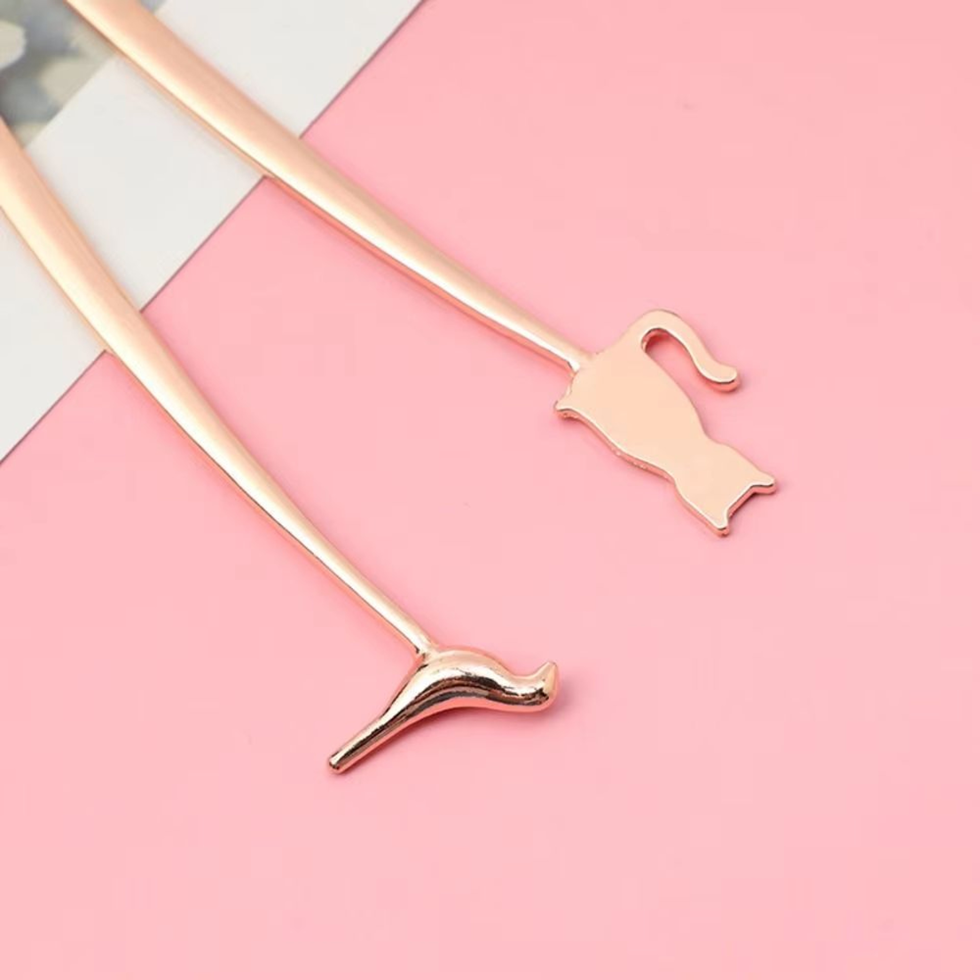Bird And Cat Shaped Metal Book Clip Page Markers Stationery Decor For School And Office 3