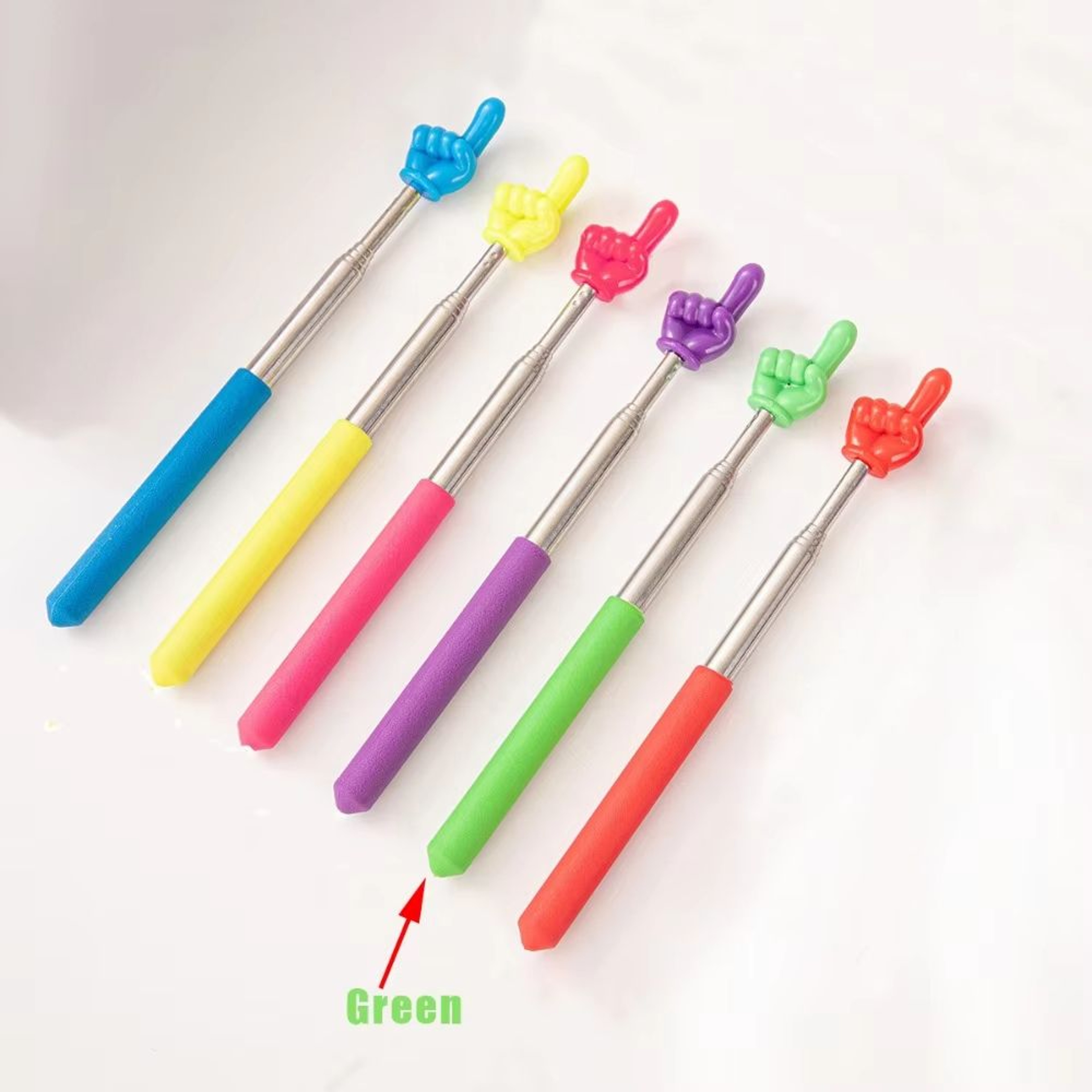 Stainless Steel Telescopic Teaching Pointer Rod With Finger Grip For Teachers 14